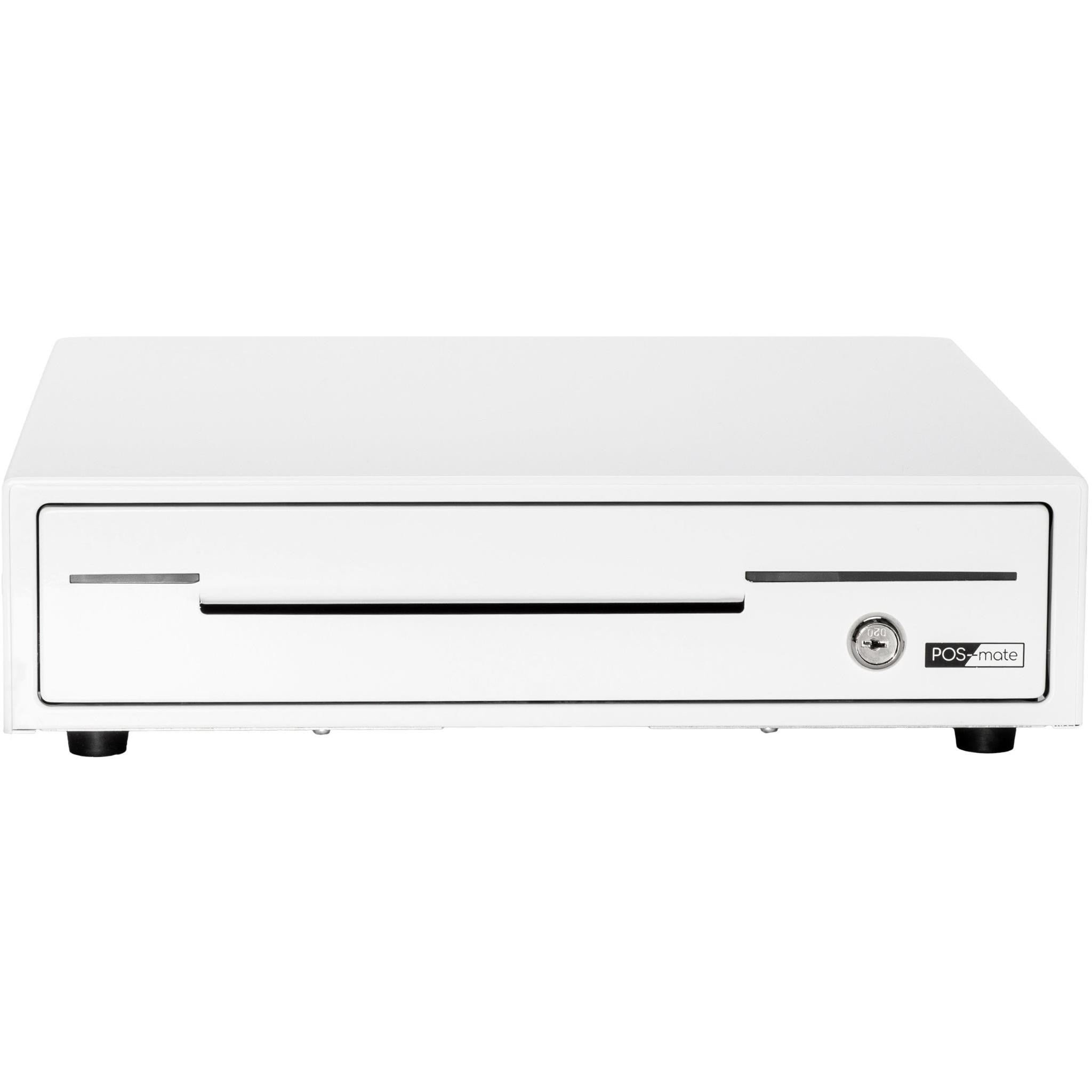 POS-mate Printer Driven Cash Drawer (Gloss White)