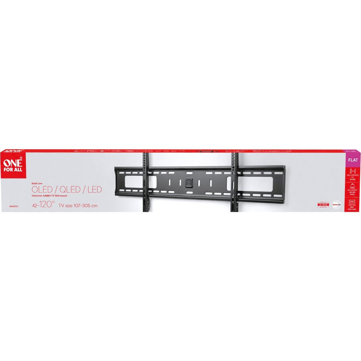 One For All SOLID Big Screen Flat Wall Mount Bracket (42'-120')