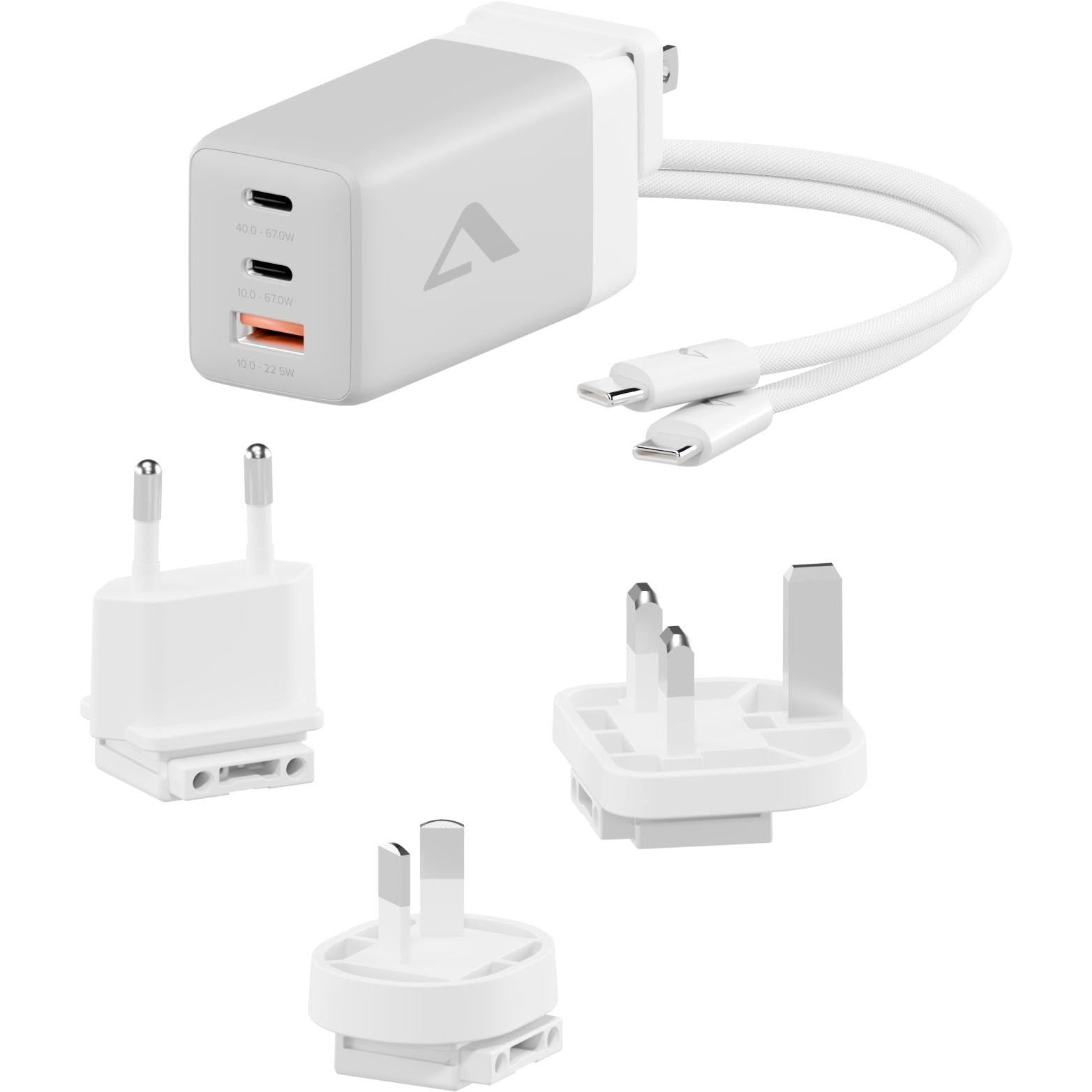 ALOGIC 3X67 Rapid Power 67W Multi Country Travel GaN Charger