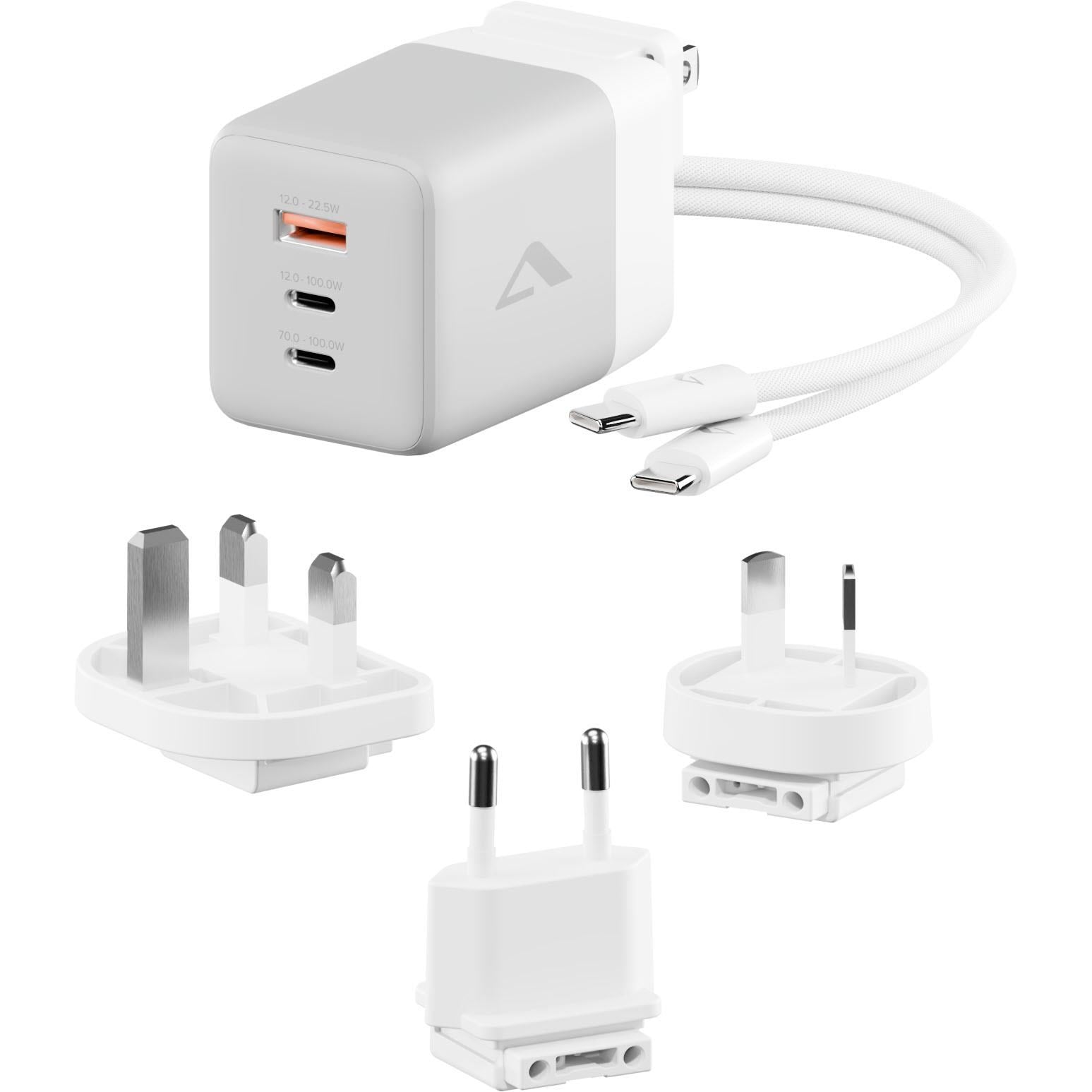 ALOGIC 3X100 Rapid Power 100W Multi Country Travel GaN Charger