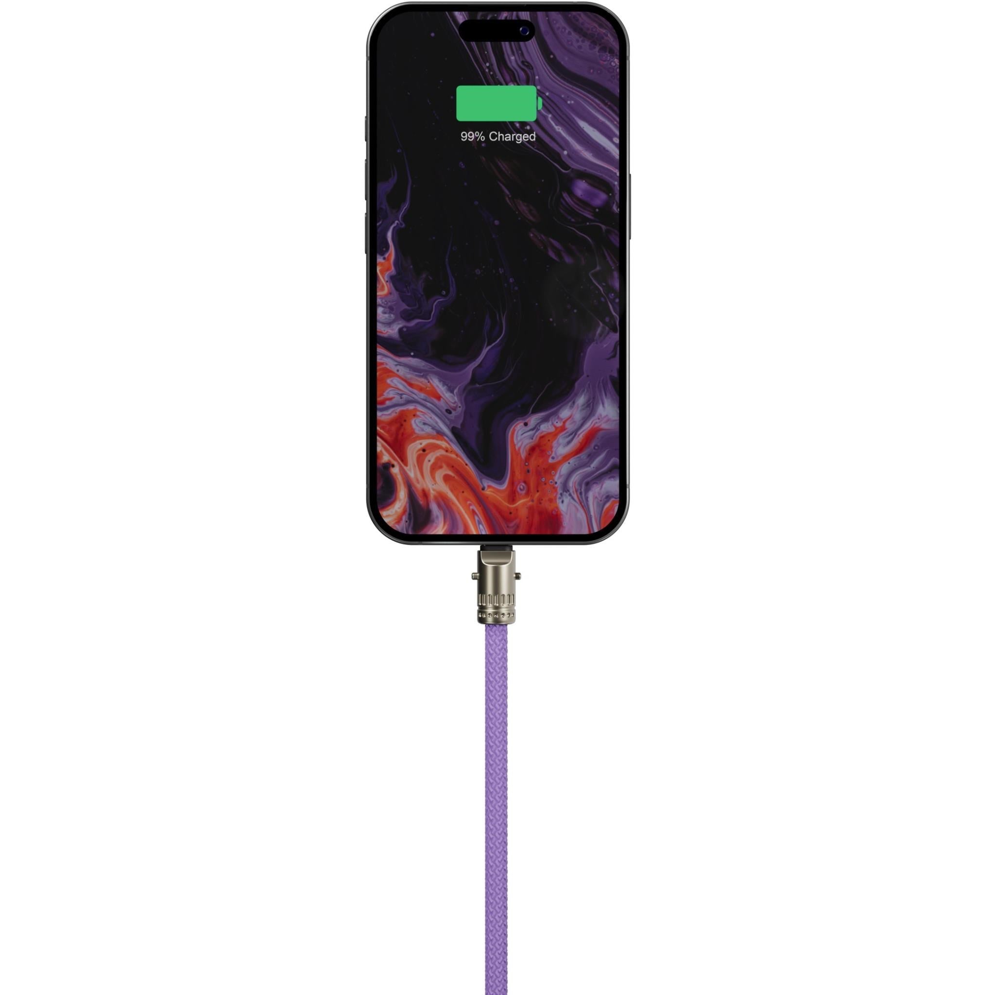 ALOGIC Tether USB-C to C Lanyard Data and 60W Charge Cable 1.2m (Lavender)