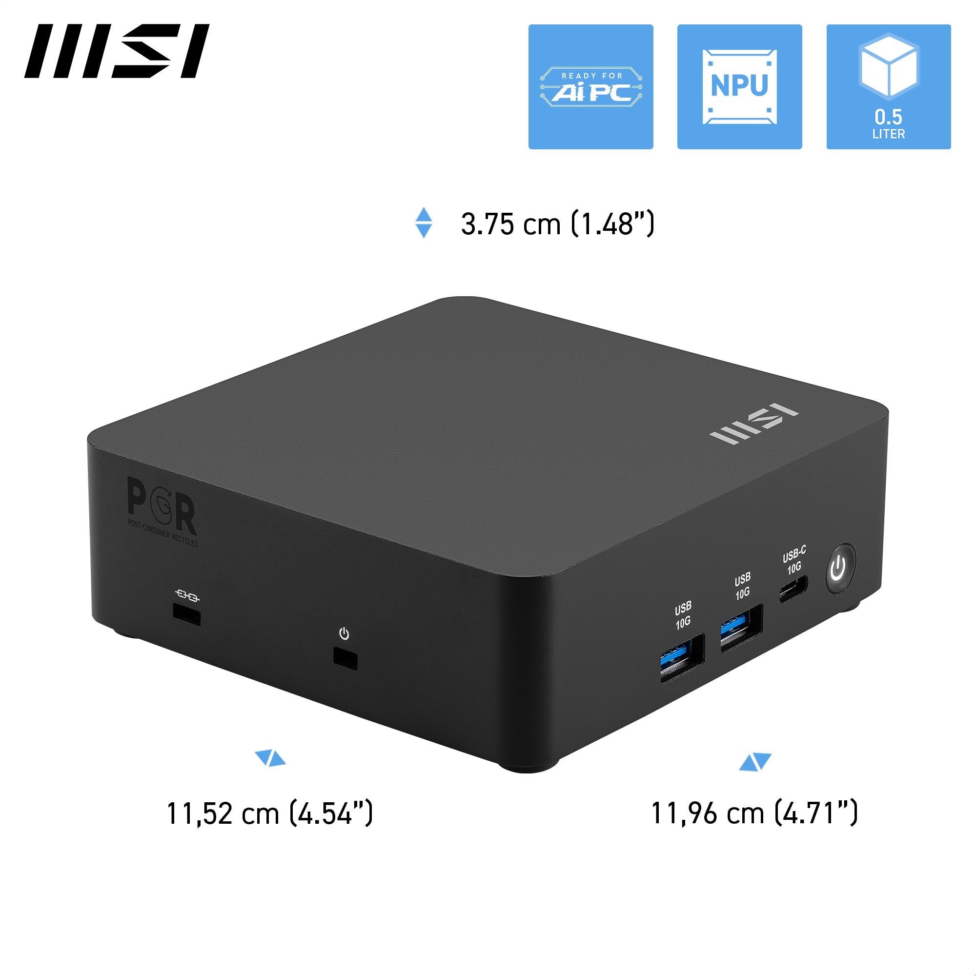 MSI Cubi NUC AI 1UMG-003AU Mini Desktop PC NUC (Intel Core Ultra 7)[1TB]