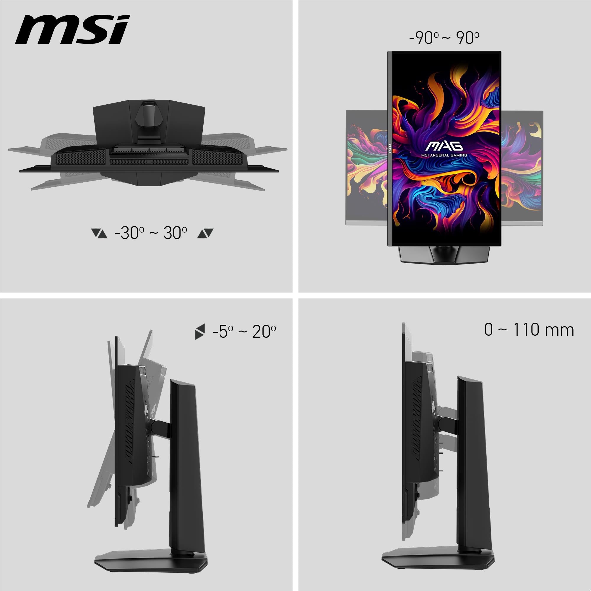 MSI MAG 272UP X24 26.5' 4K UHD 240Hz QD-OLED Gaming Monitor