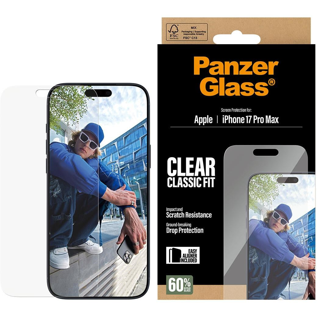 PanzerGlass Classic Fit Screen Protector for iPhone 17 Pro Max