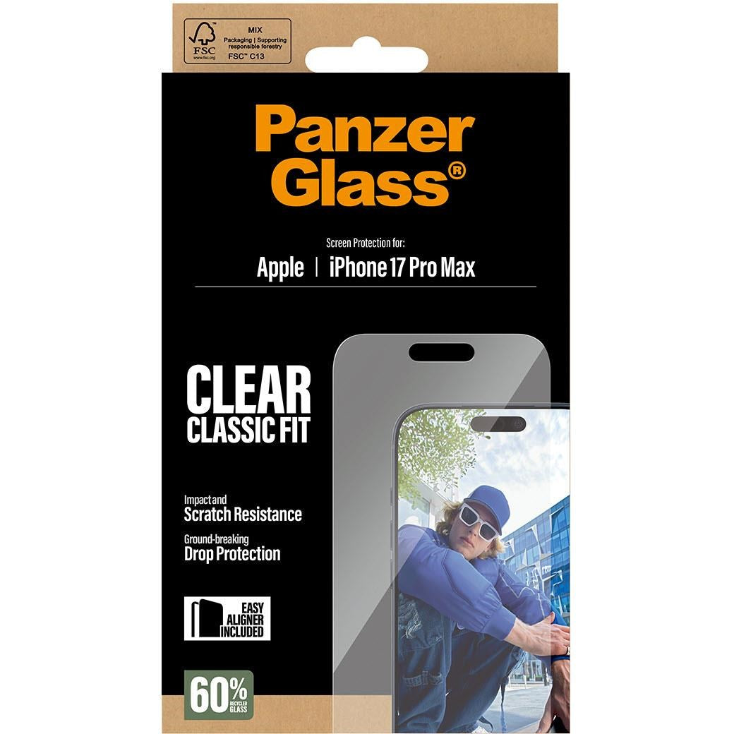 PanzerGlass Classic Fit Screen Protector for iPhone 17 Pro Max