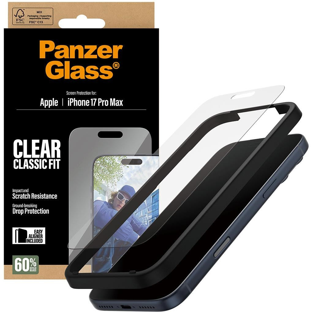 PanzerGlass Classic Fit Screen Protector for iPhone 17 Pro Max