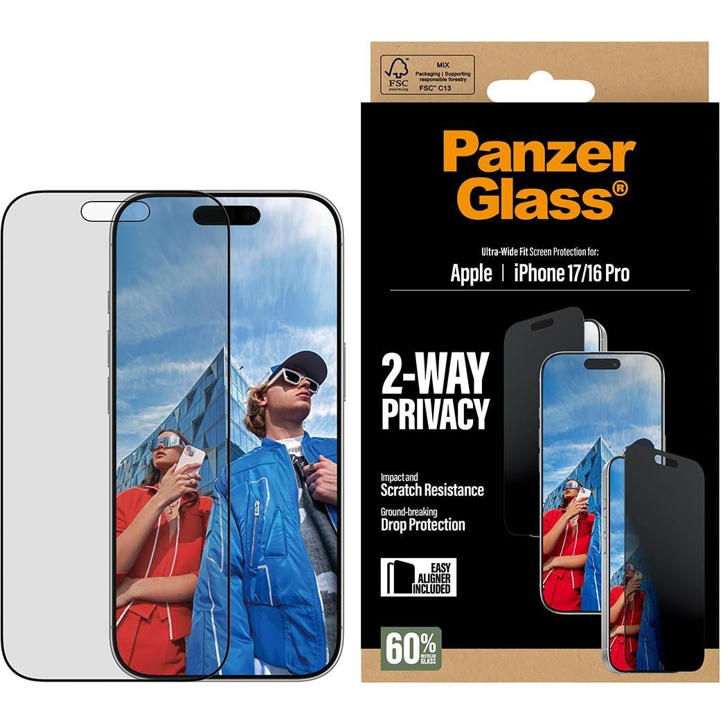 PanzerGlass UWF Privacy Screen Protector for iPhone 17/16 Pro