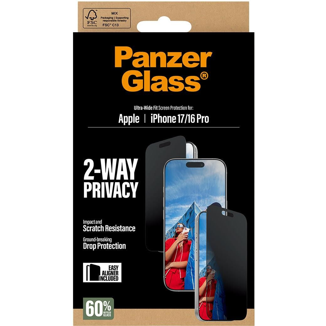 PanzerGlass UWF Privacy Screen Protector for iPhone 17/16 Pro