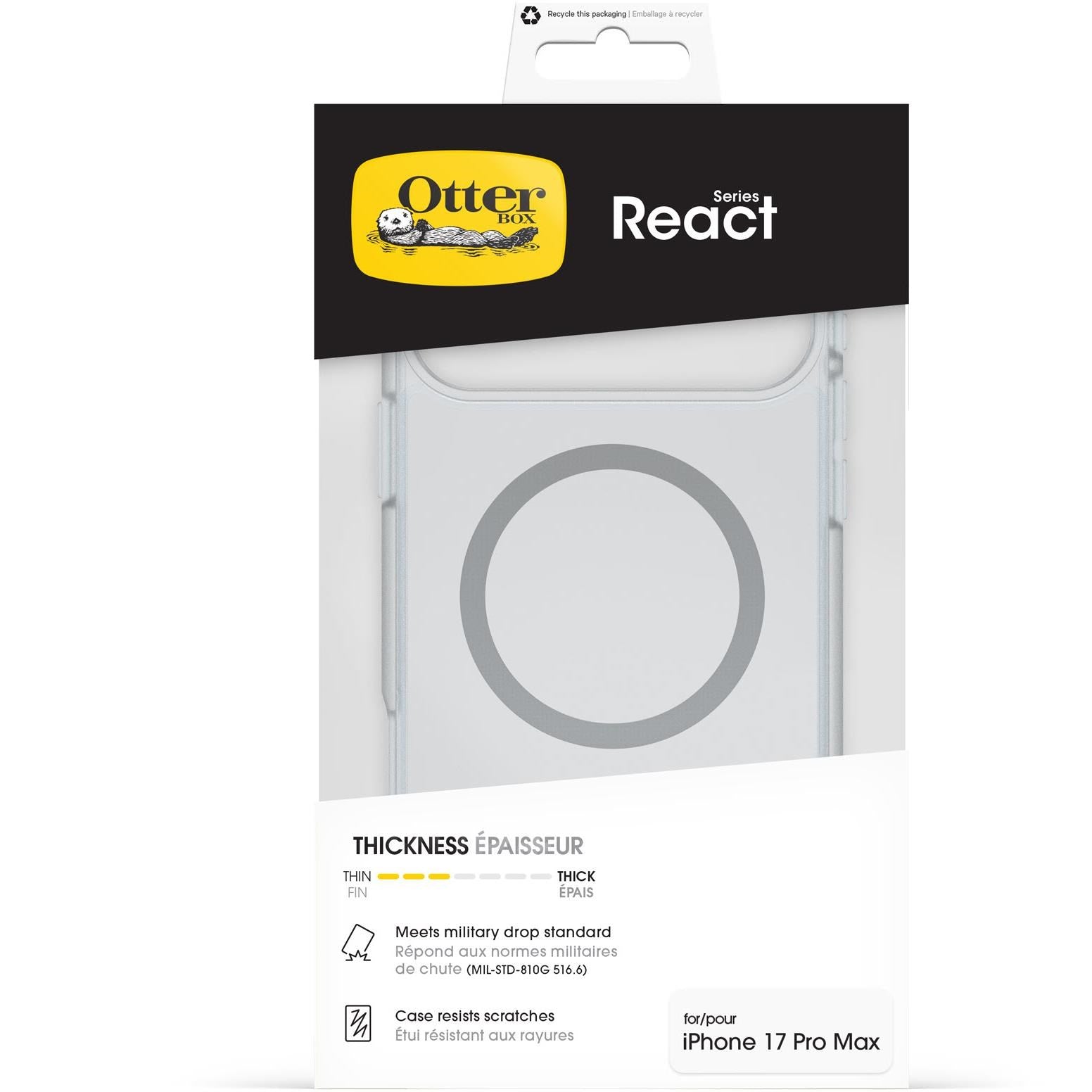 Otterbox React MagSafe Case for iPhone 17 Pro Max (Clear)