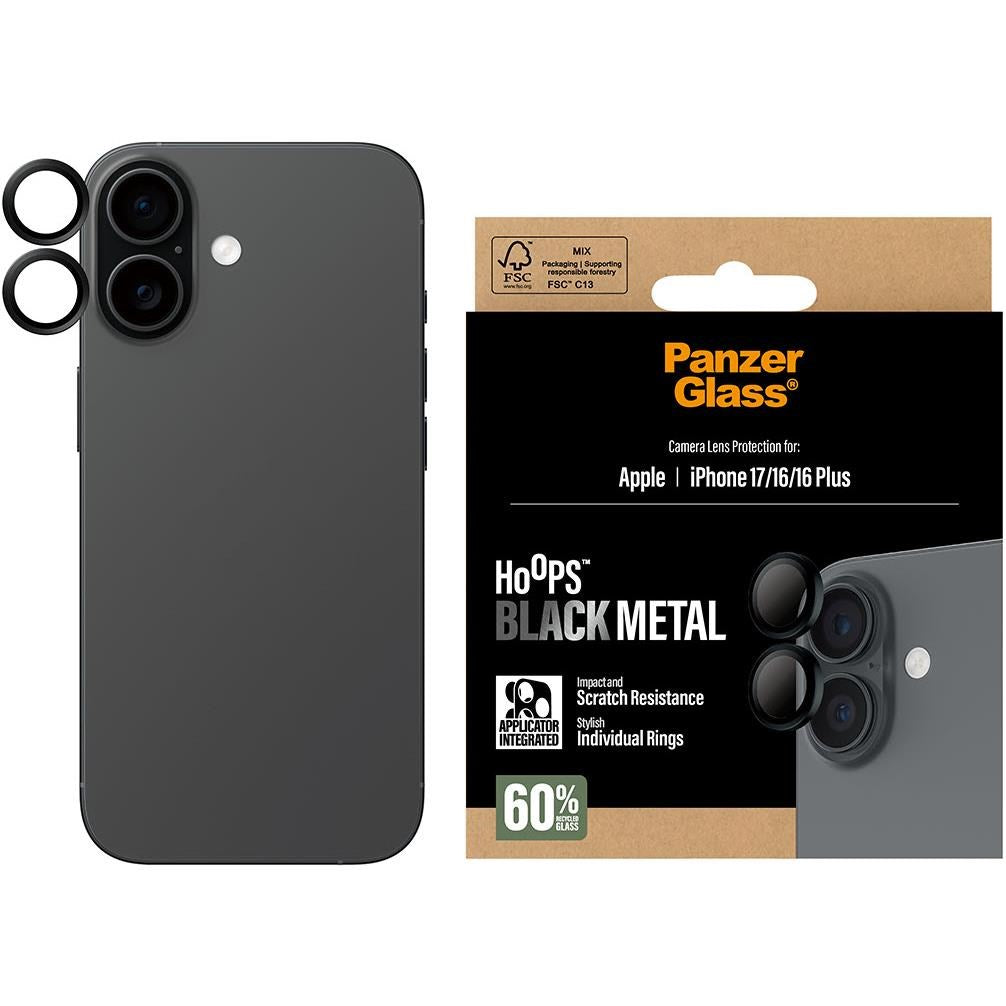 PanzerGlass Hoops Lens Protector for iPhone 17 (Black)