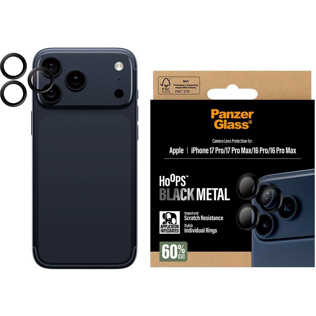 PanzerGlass Hoops Lens Protector for iPhone 17 Pro/17 Pro Max (Black)