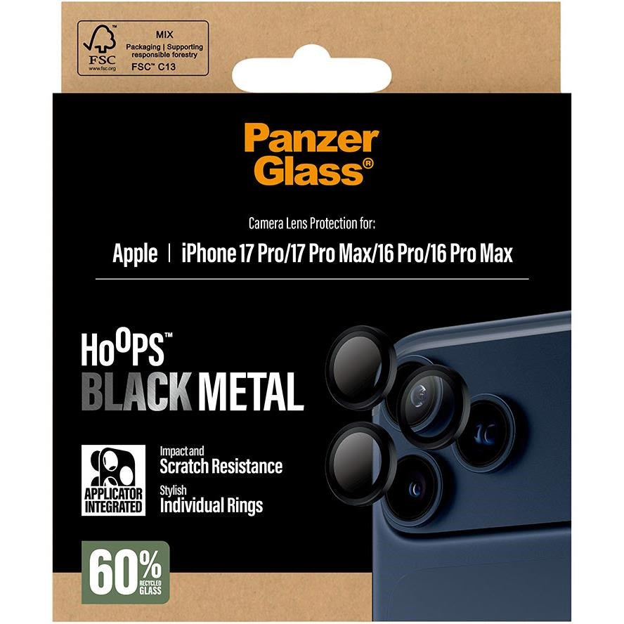 PanzerGlass Hoops Lens Protector for iPhone 17 Pro/17 Pro Max (Black)