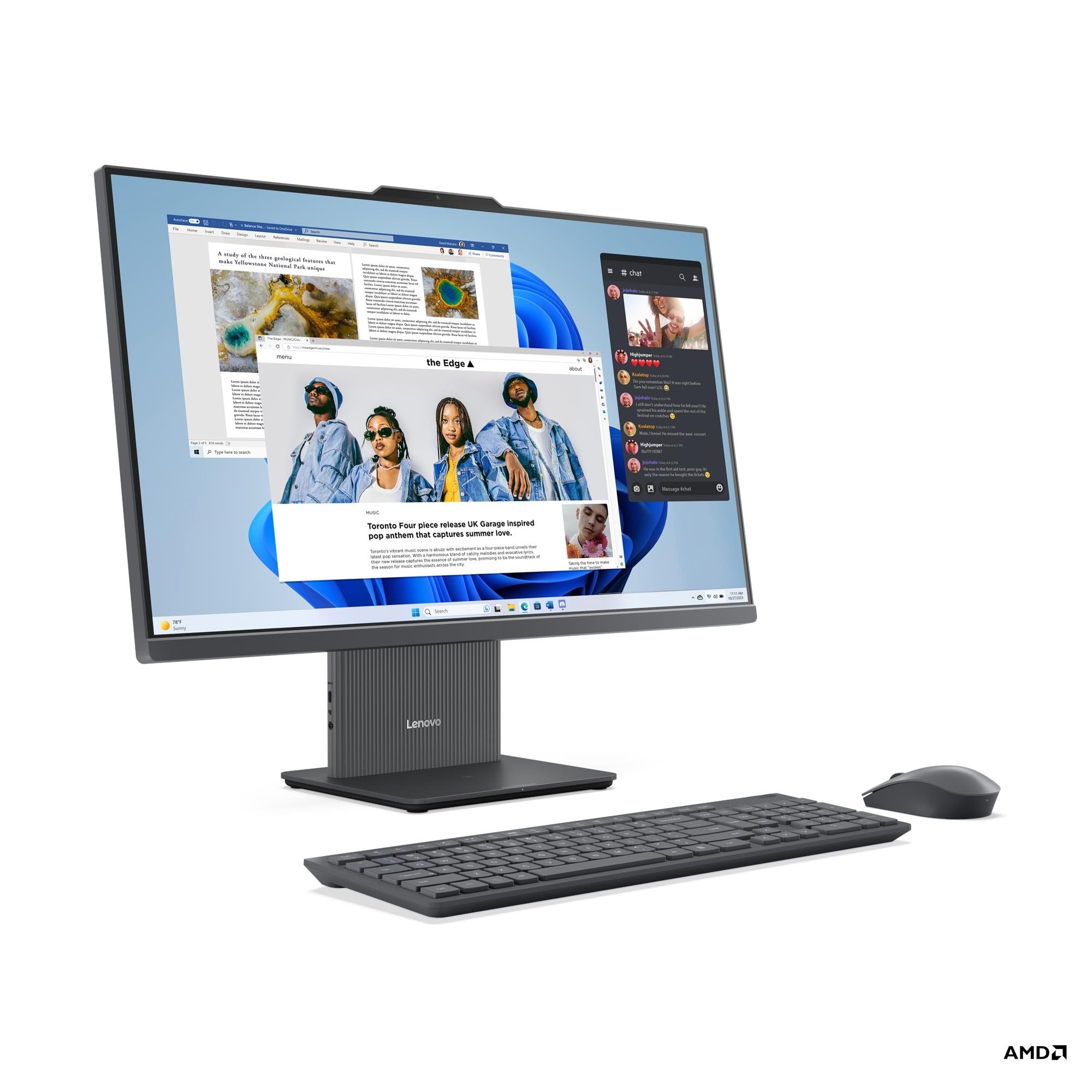 Lenovo IdeaCentre AIO 27' Full HD All-in-One Copilot+ AI PC (Ryzen AI 7)[1TB]