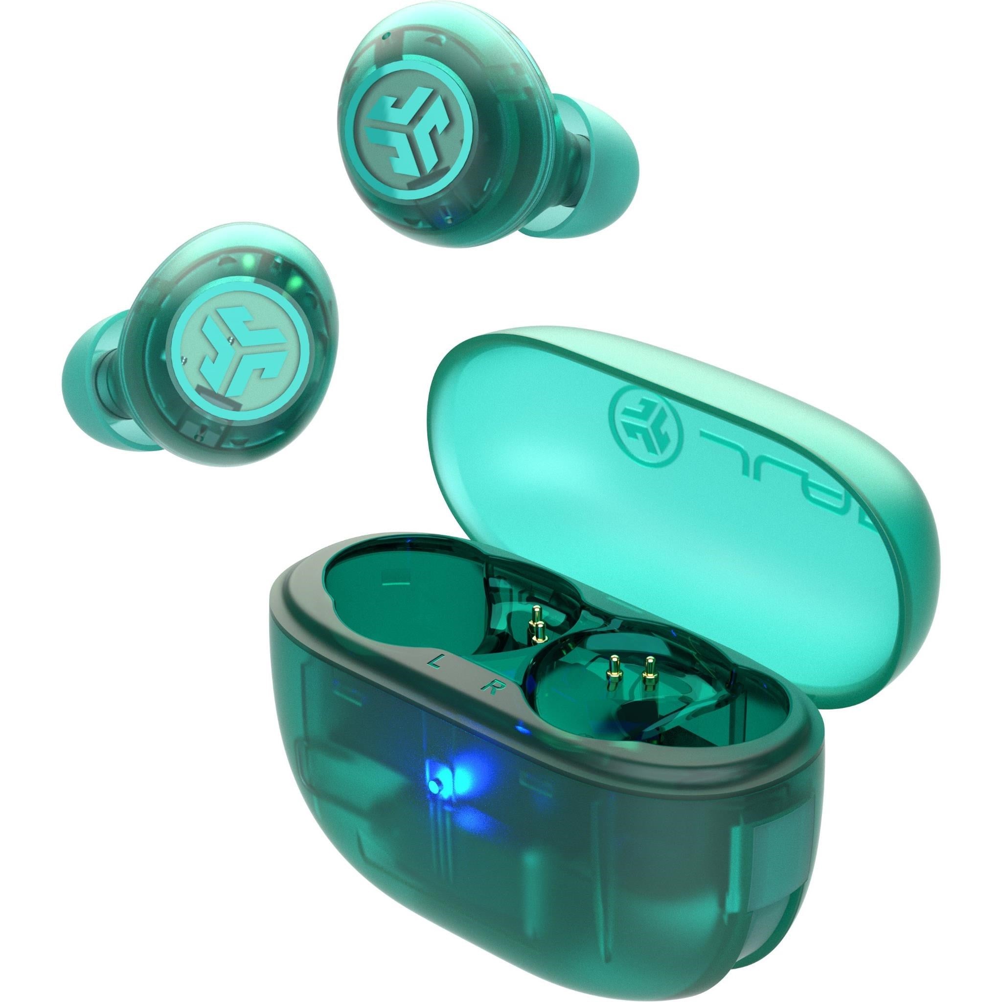 JLab Go Pop ANC True Wireless Earbuds (Clear Teal)