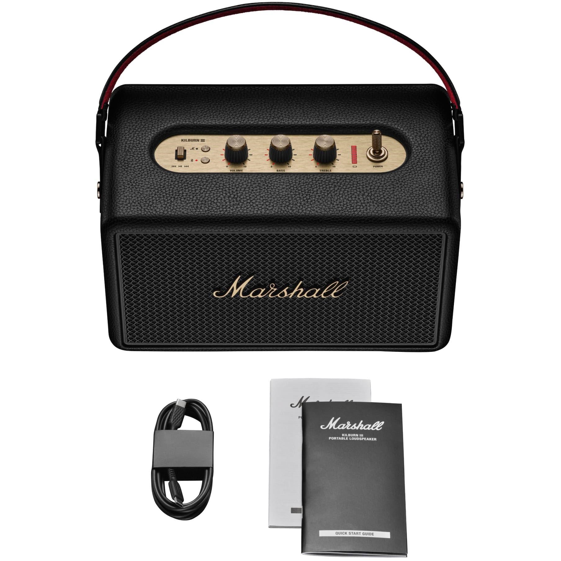 Marshall Kilburn III Portable Speaker (Black & Brass)