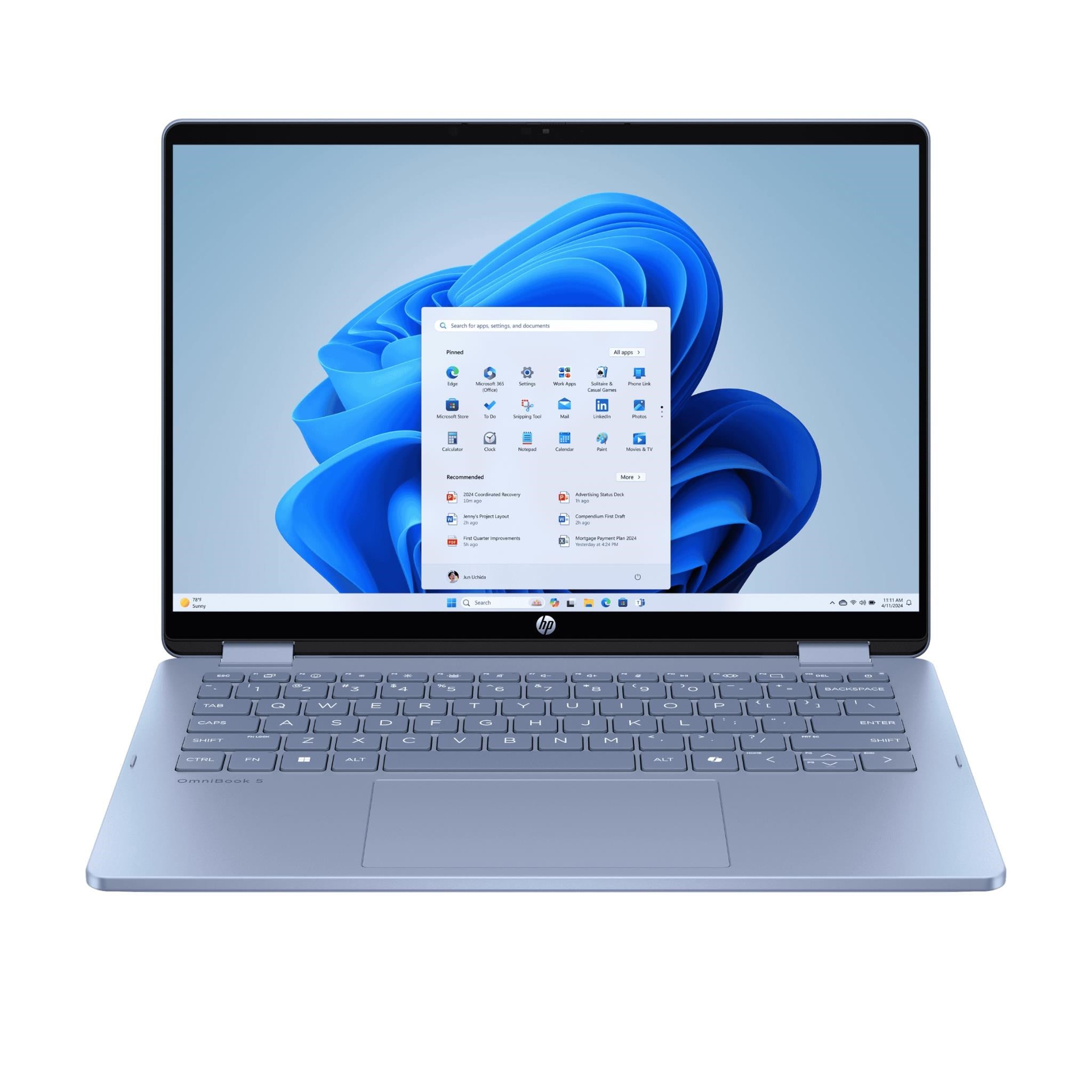 HP OmniBook 5 Flip 14' WUXGA 2-in-1 Laptop (Intel Core 5)[256GB/Blue]