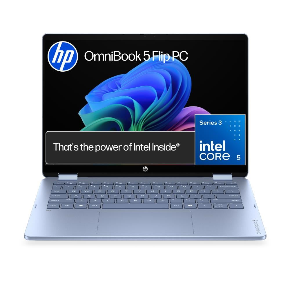 HP OmniBook 5 Flip 14' WUXGA 2-in-1 Laptop (Intel Core 5)[256GB/Blue]
