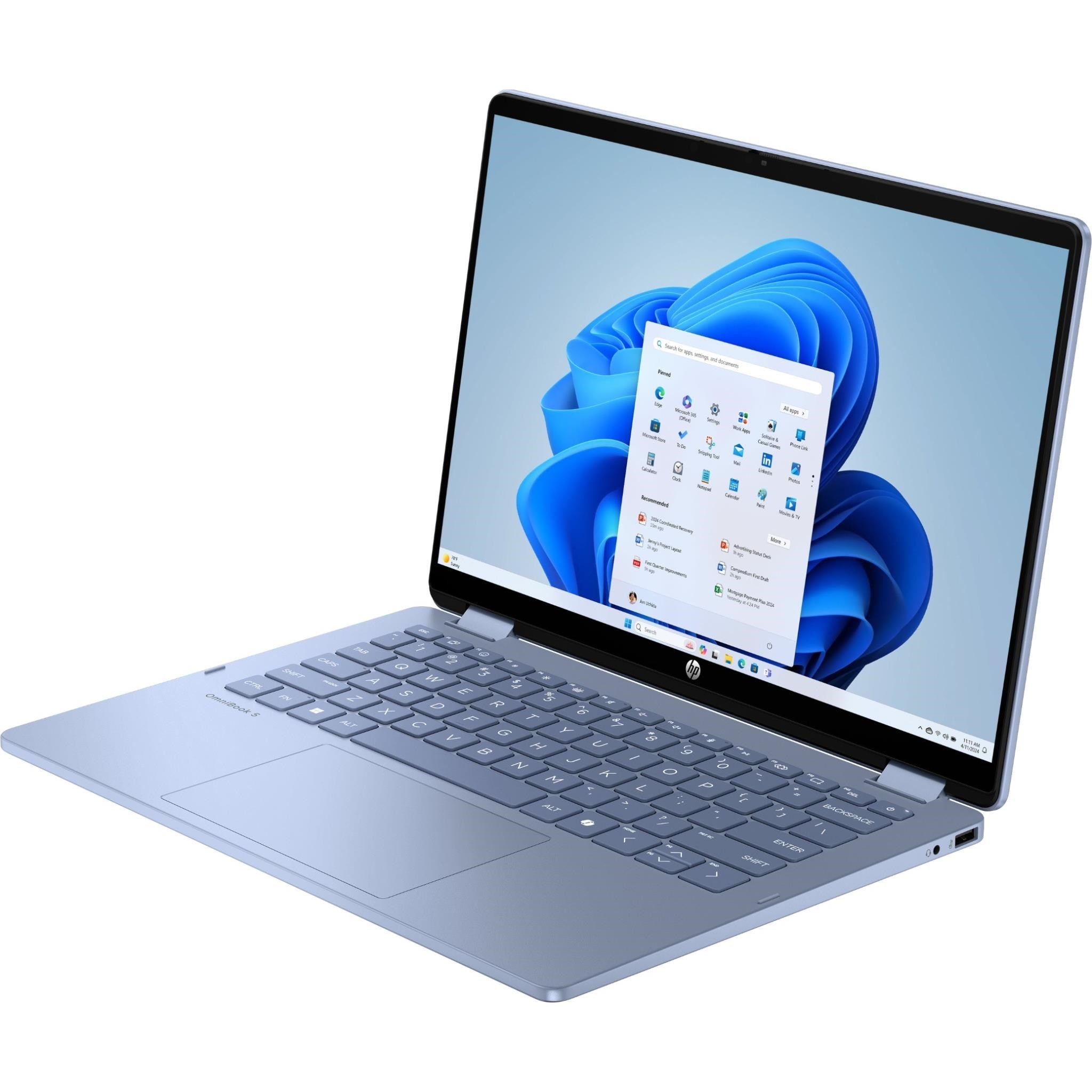HP OmniBook 5 Flip 14' WUXGA 2-In-1 OLED AI PC Laptop (Intel Core Ultra 5 - 322)[512GB/Sky Blue]