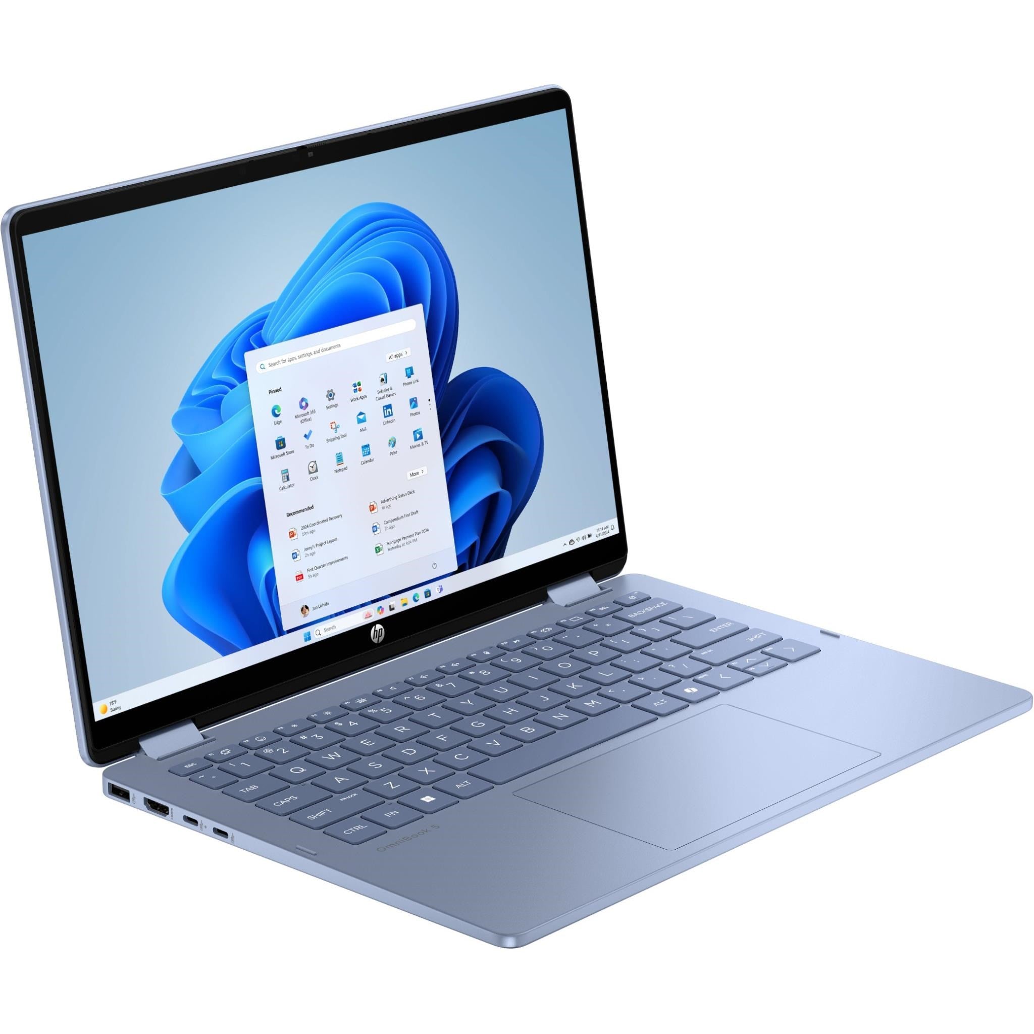 HP OmniBook 5 Flip 14' WUXGA 2-In-1 OLED AI PC Laptop (Intel Core Ultra 5 - 322)[512GB/Sky Blue]