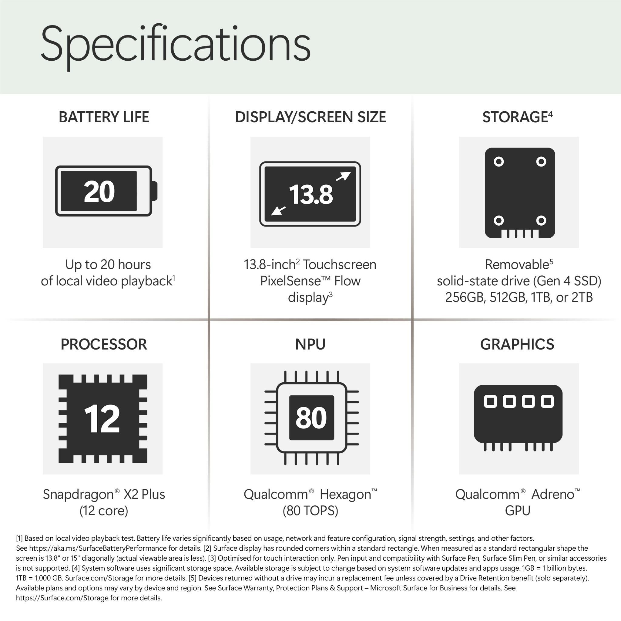 Microsoft Surface Laptop 13.8-inch Snapdragon X2 Elite 512GB/16GB Jade (8th Edition)