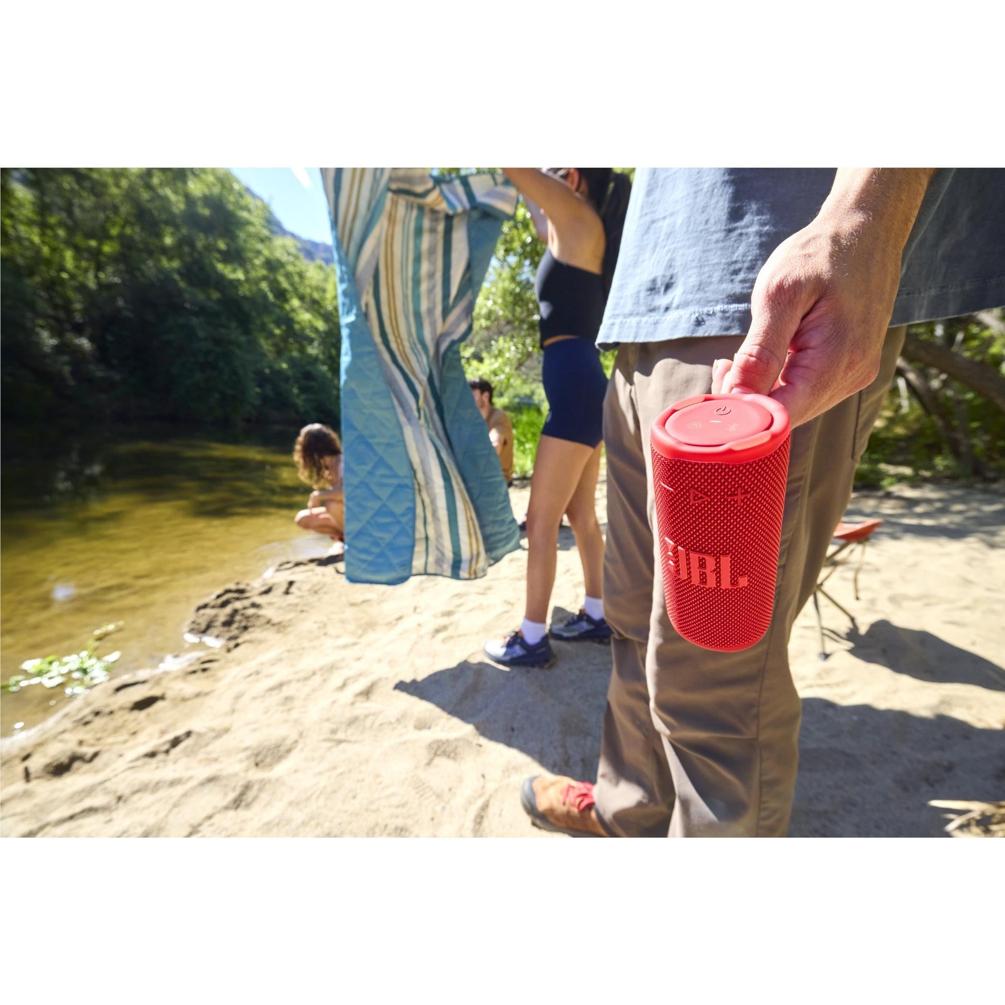 JBL Grip Compact Portable Speaker with Ambient Light (Red)