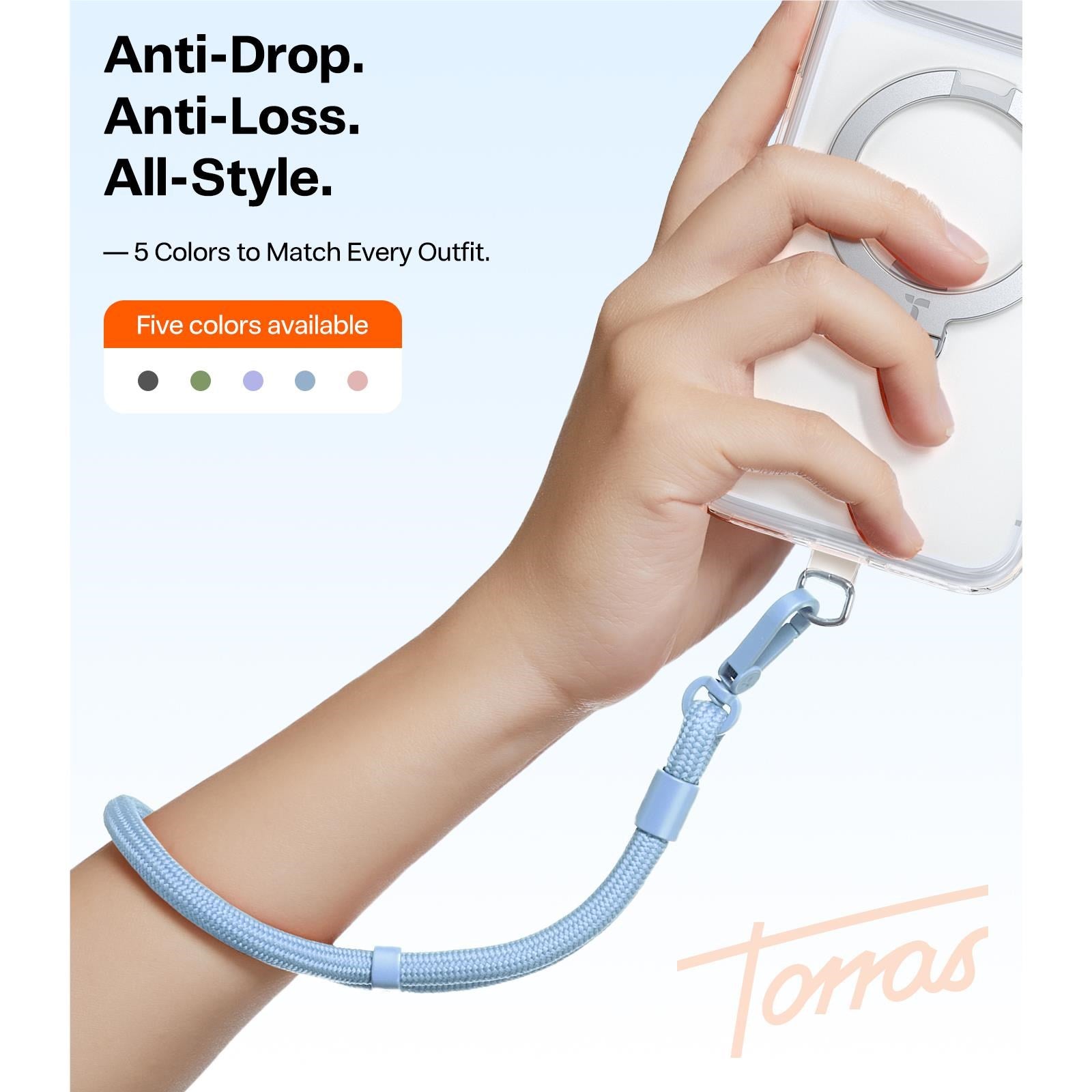 Torras LoopGo Flex Wrist Phone Lanyard (Light Blue)