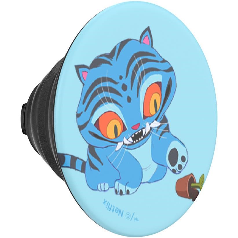 KPop Demon Hunters x PopSockets PopTop Adhesive and Chain Lite (Derpy Tiger)