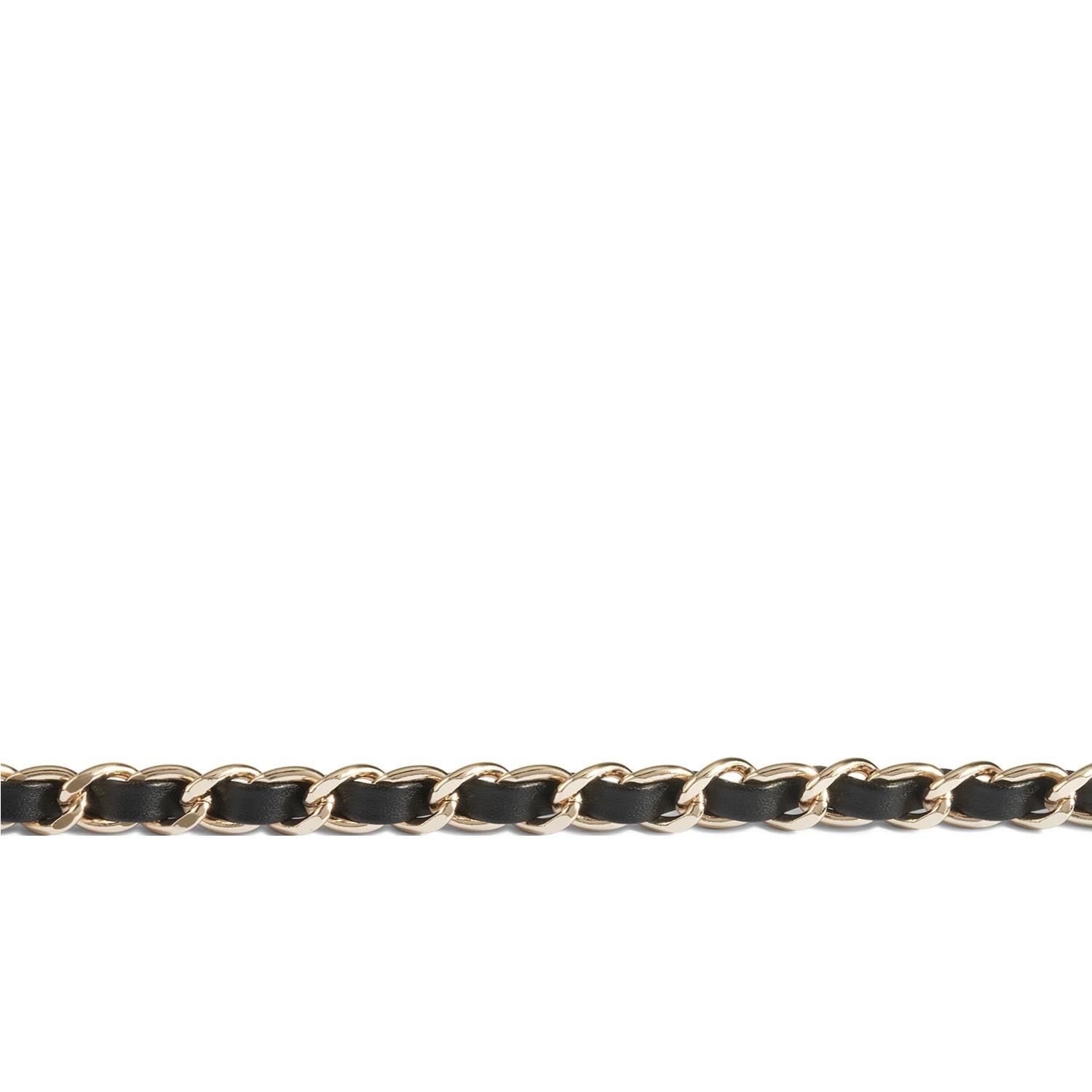 Case-Mate Crossbody Phone Strap (Gold Chain/Black Leather)