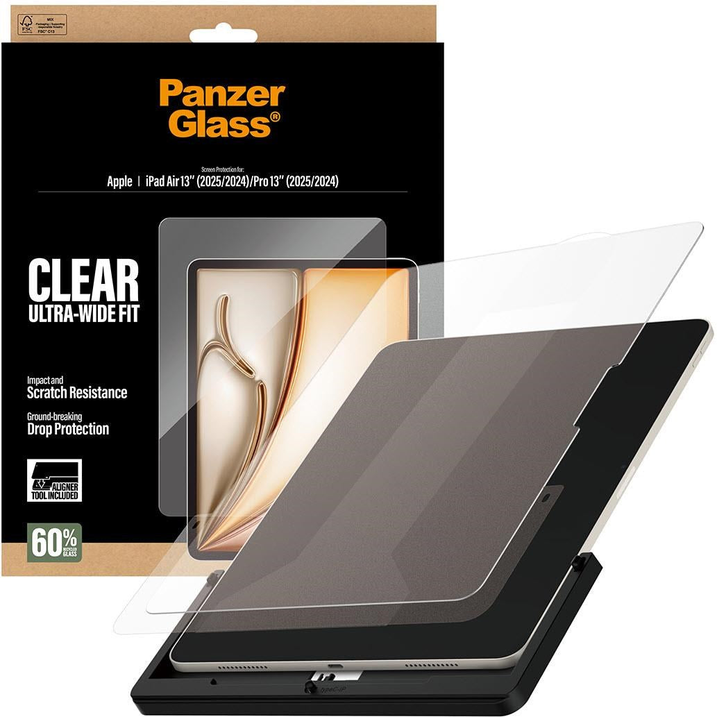 PanzerGlass UW Fit Screen Protector with Fast Fit Tool for iPad Pro 13' M5/M4 & iPad Air 13” M4/M3