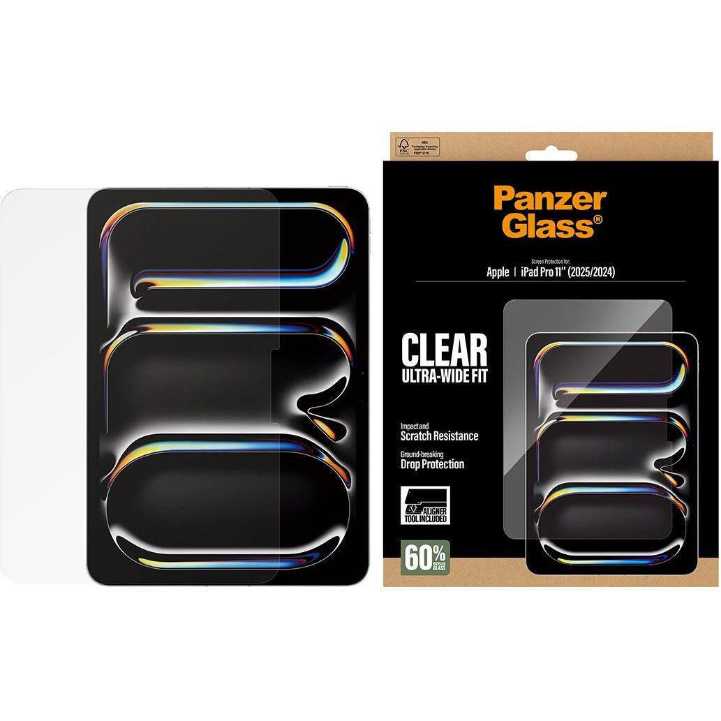 PanzerGlass Ultra-Wide Fit Screen Protector with Fast Fit Tool for iPad Pro 11' M5/M4