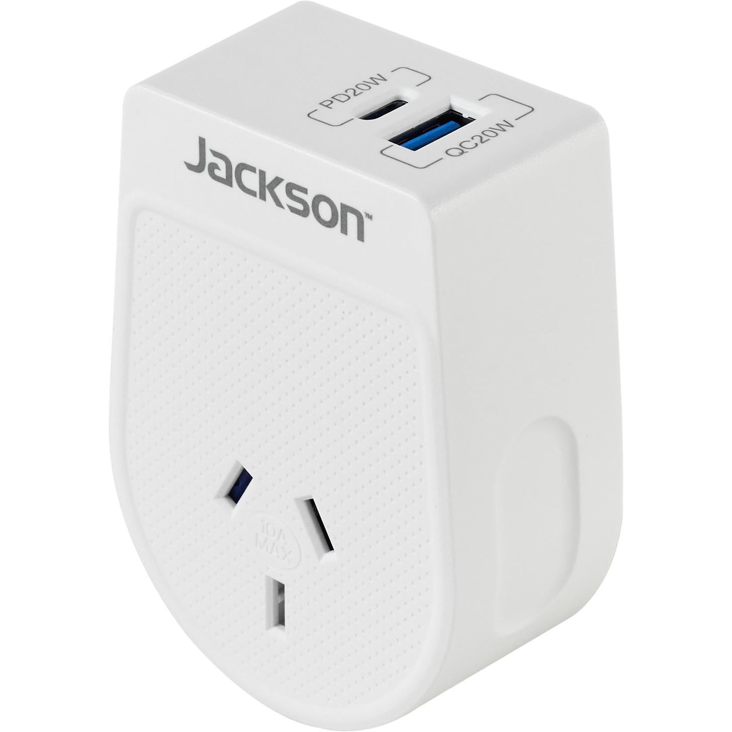 Jackson MOVE Rapid Charge PD20W USB-C/A Outbound Travel Adaptor for USA. Canada & More