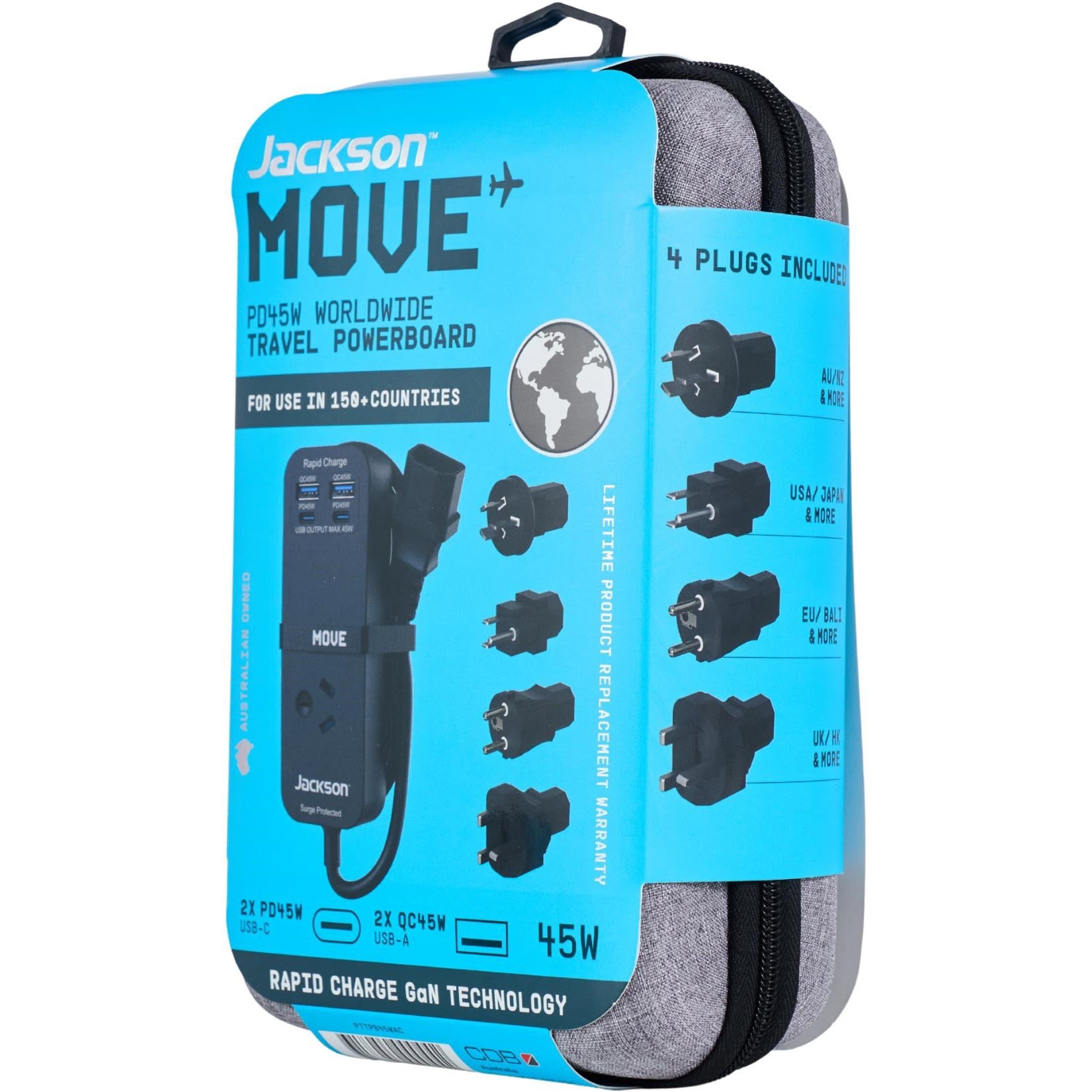 Jackson MOVE 45W Worldwide Powerboard with Carry Case