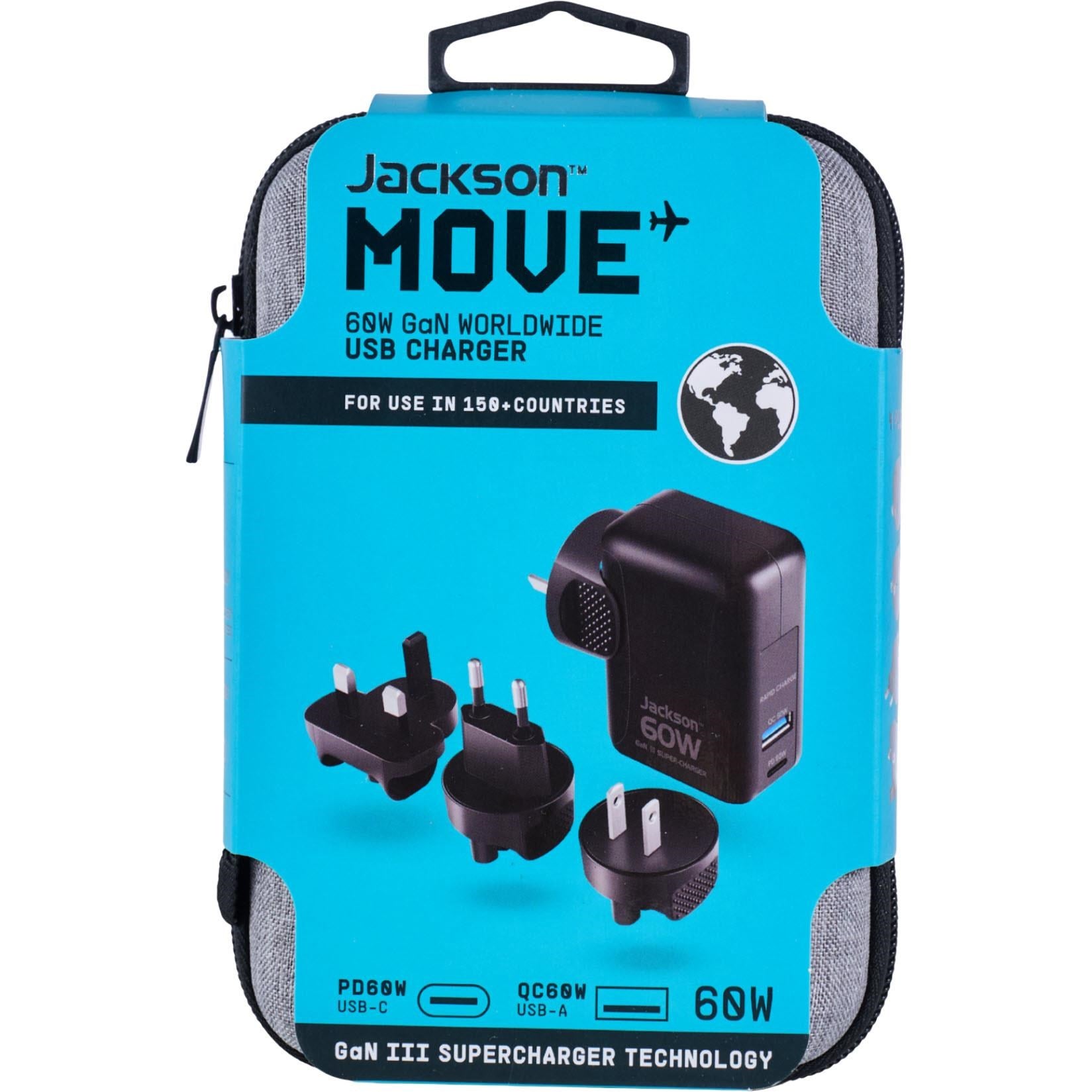 Jackson MOVE 60W Worldwide USB Charger with Carry Case