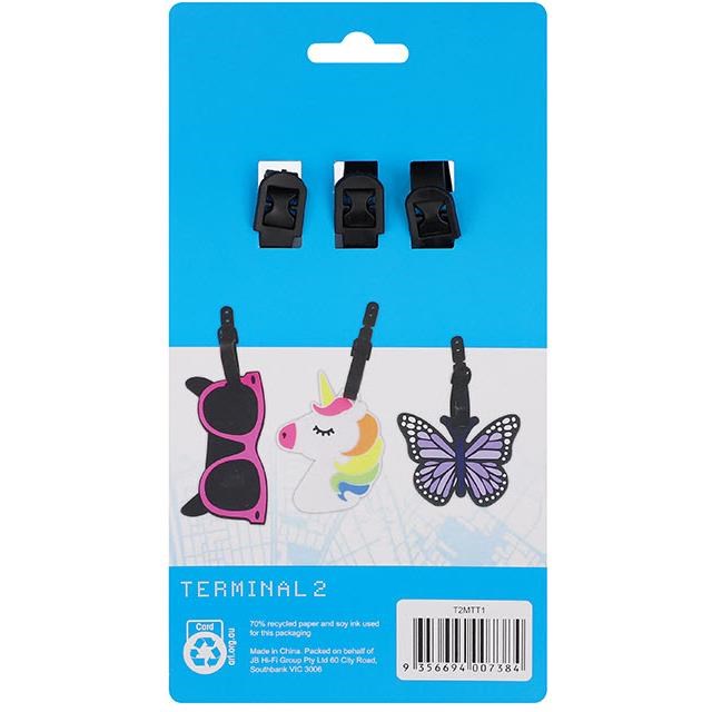 Terminal 2 Novelty Travel Tags 3 Pack (Pretty)