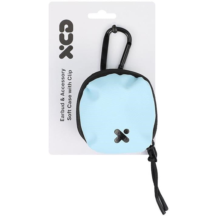 XCD Earbud and Accessory Soft Case with Clip (Blue)