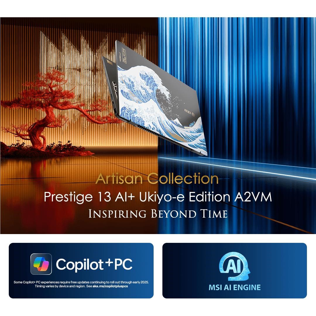 MSI Prestige 13 AI+ Ukiyoe Edition 13.3' 2.8K OLED Copilot+ AI PC Laptop (Intel Core Ultra 9-288V) [2TB]