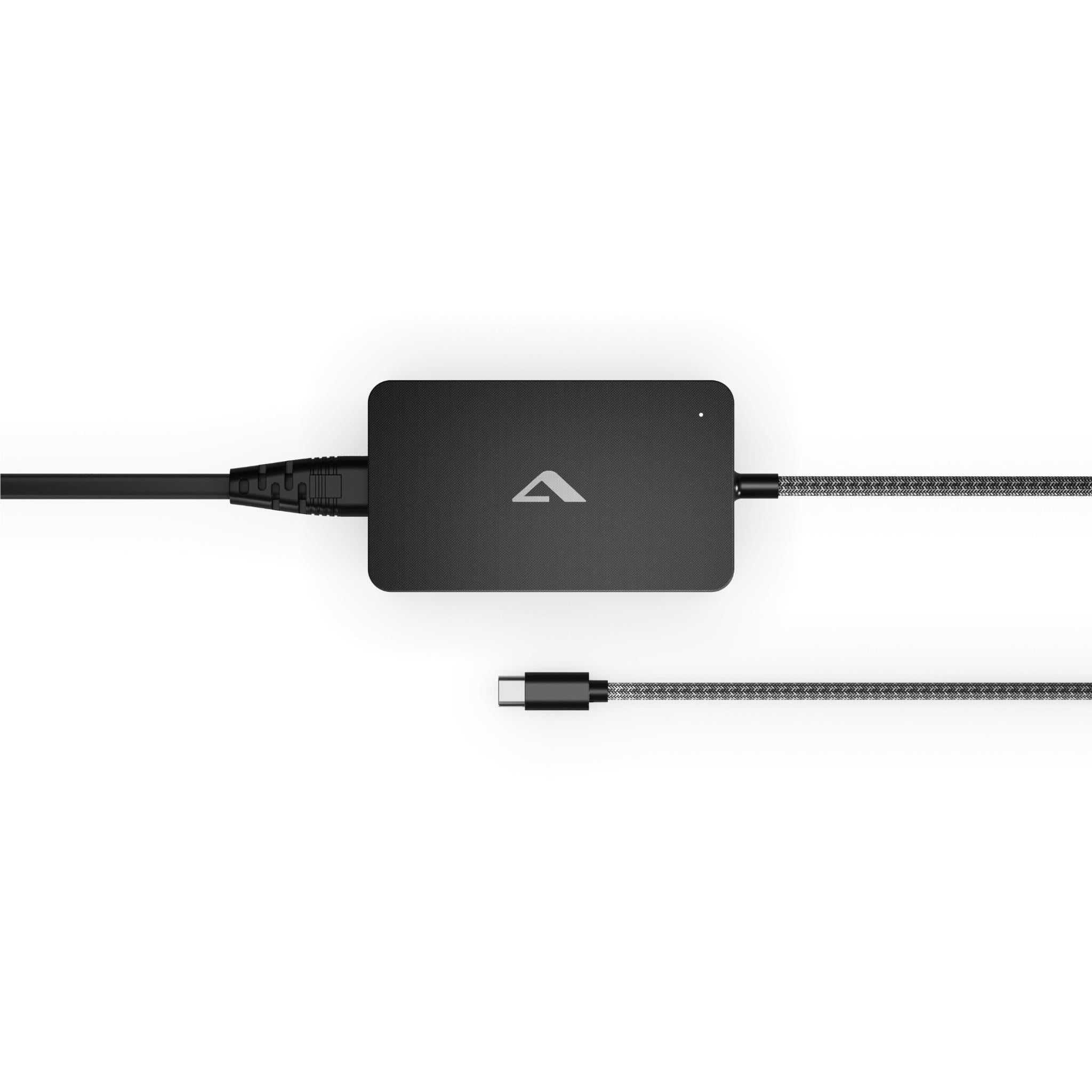 ALOGIC Rapid Power 65W Inline GaN Charger with Fixed USB-C Cable (Black)