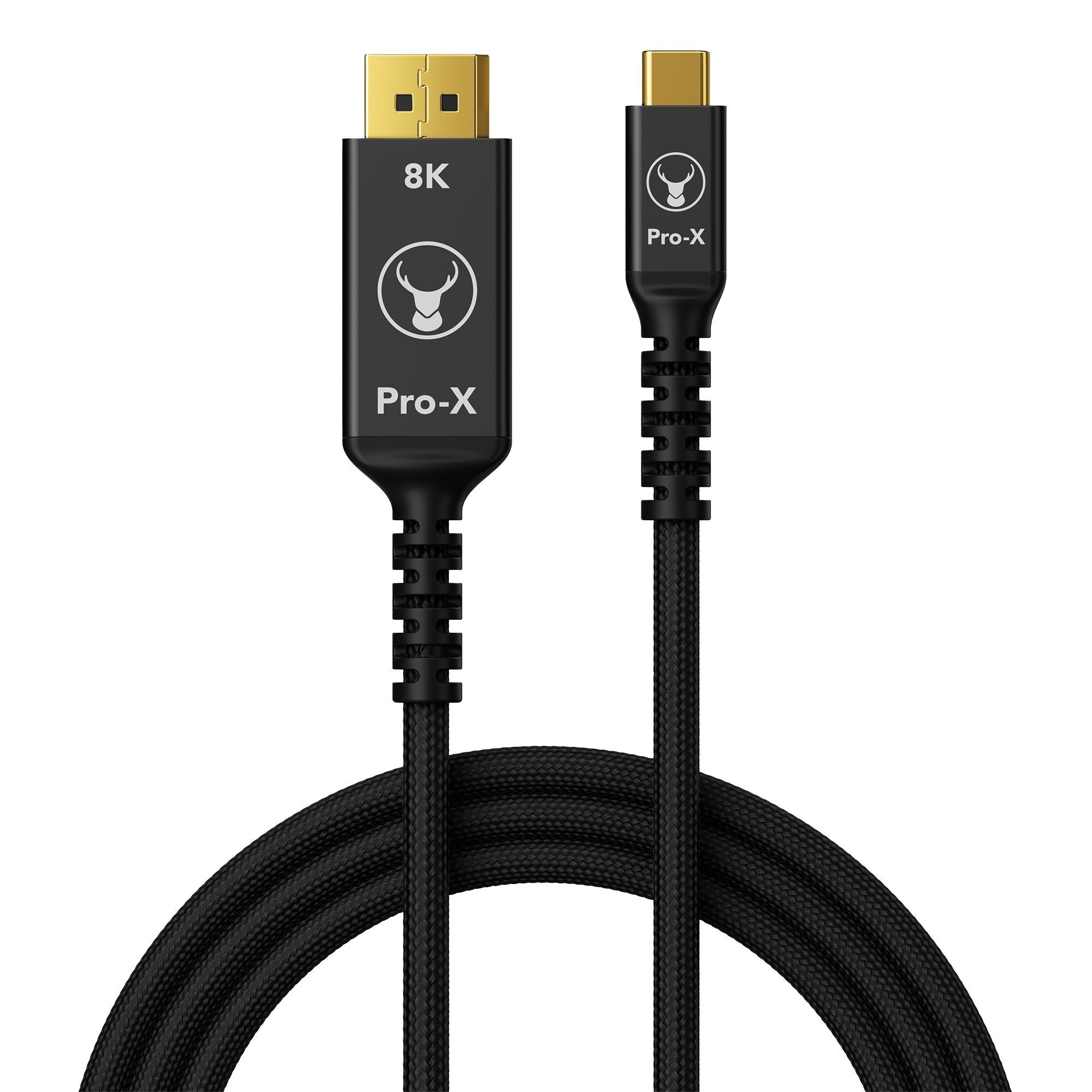 Bonelk Pro-X Long-Life USB-C to DisplayPort Cable, 8k 60Hz 1.5 (Black)