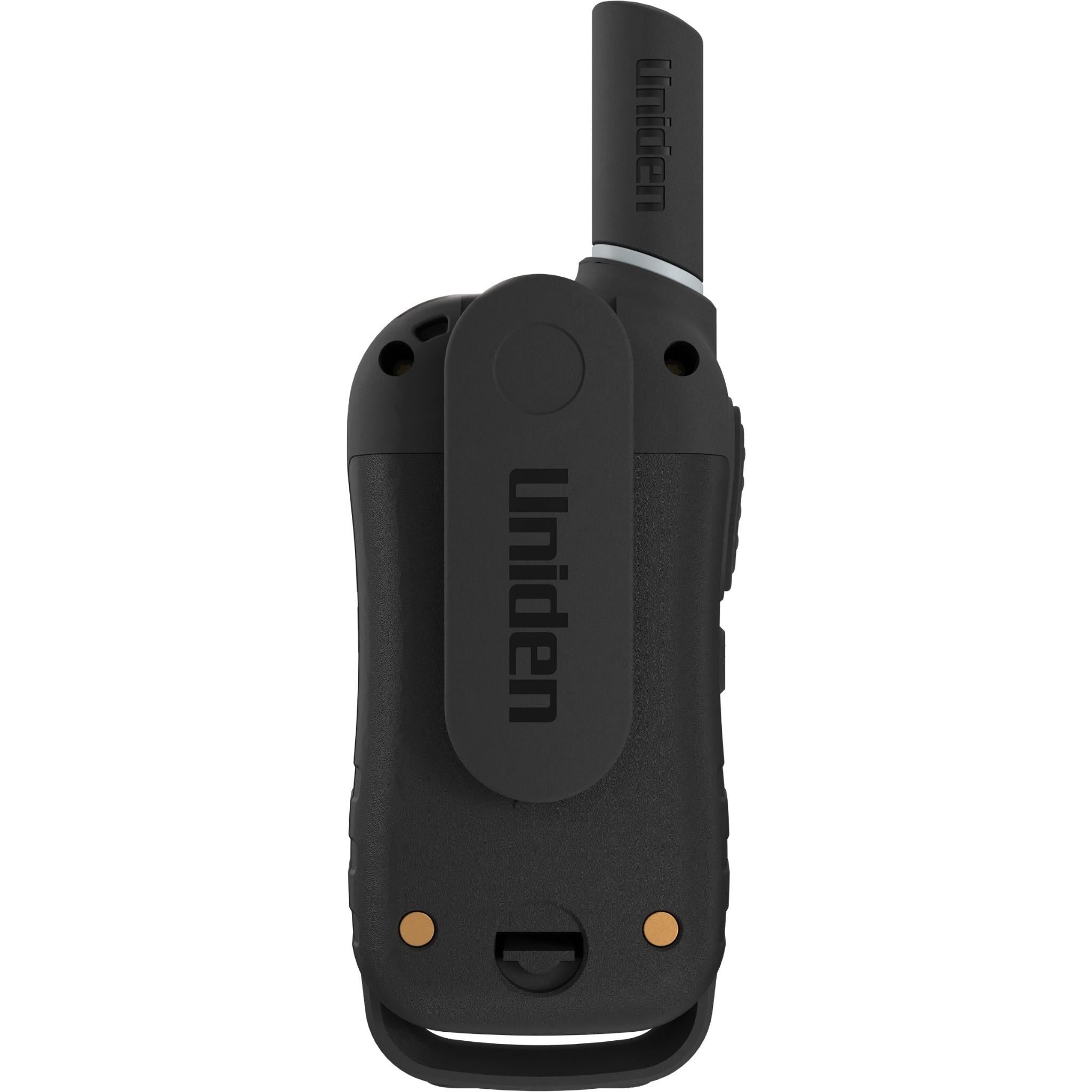 Uniden UH615 Max 1.5W UHF Handheld Radio with Voice Scramble (Grey) [2 Pack]