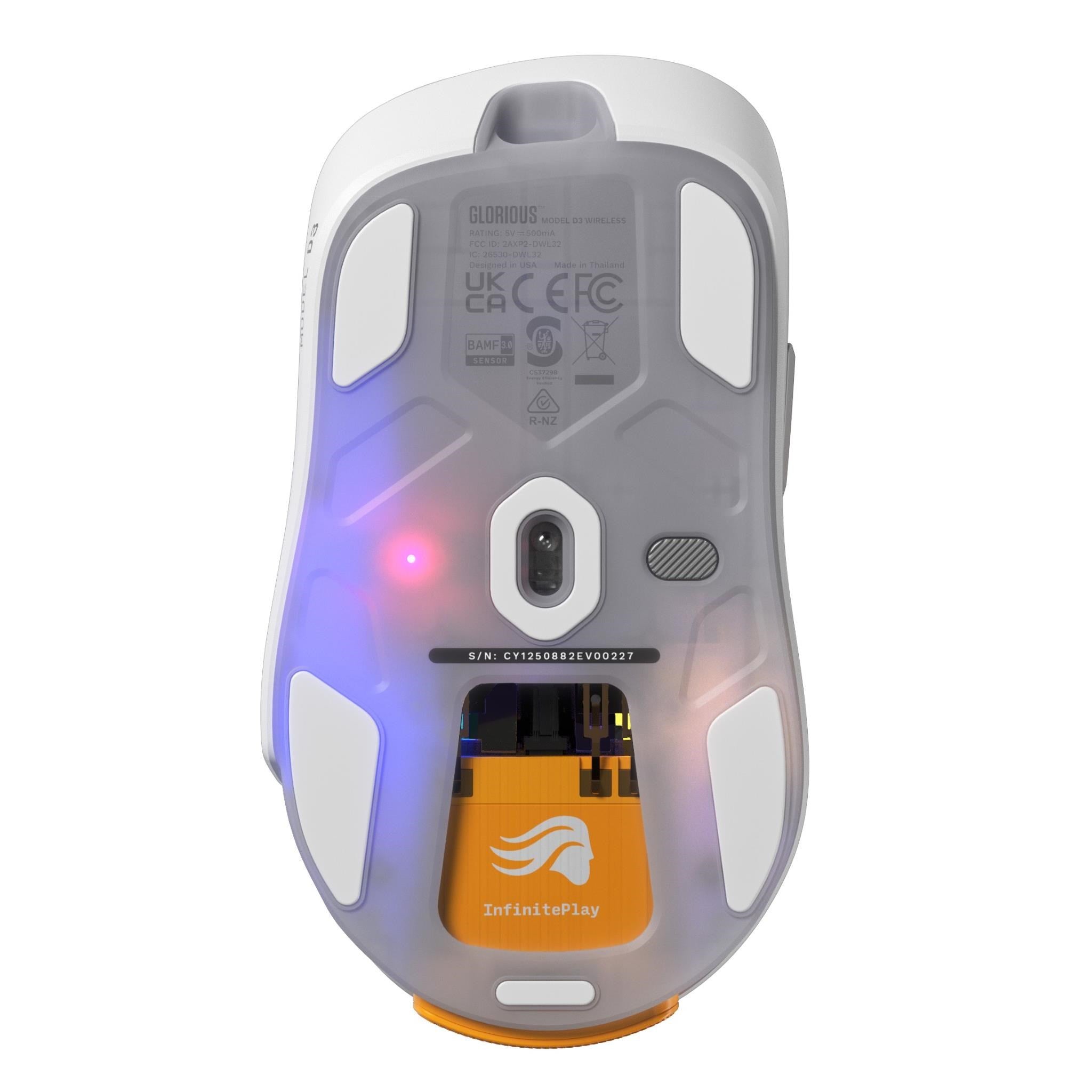 Glorious Model D3 Wireless Gaming Mouse (White)