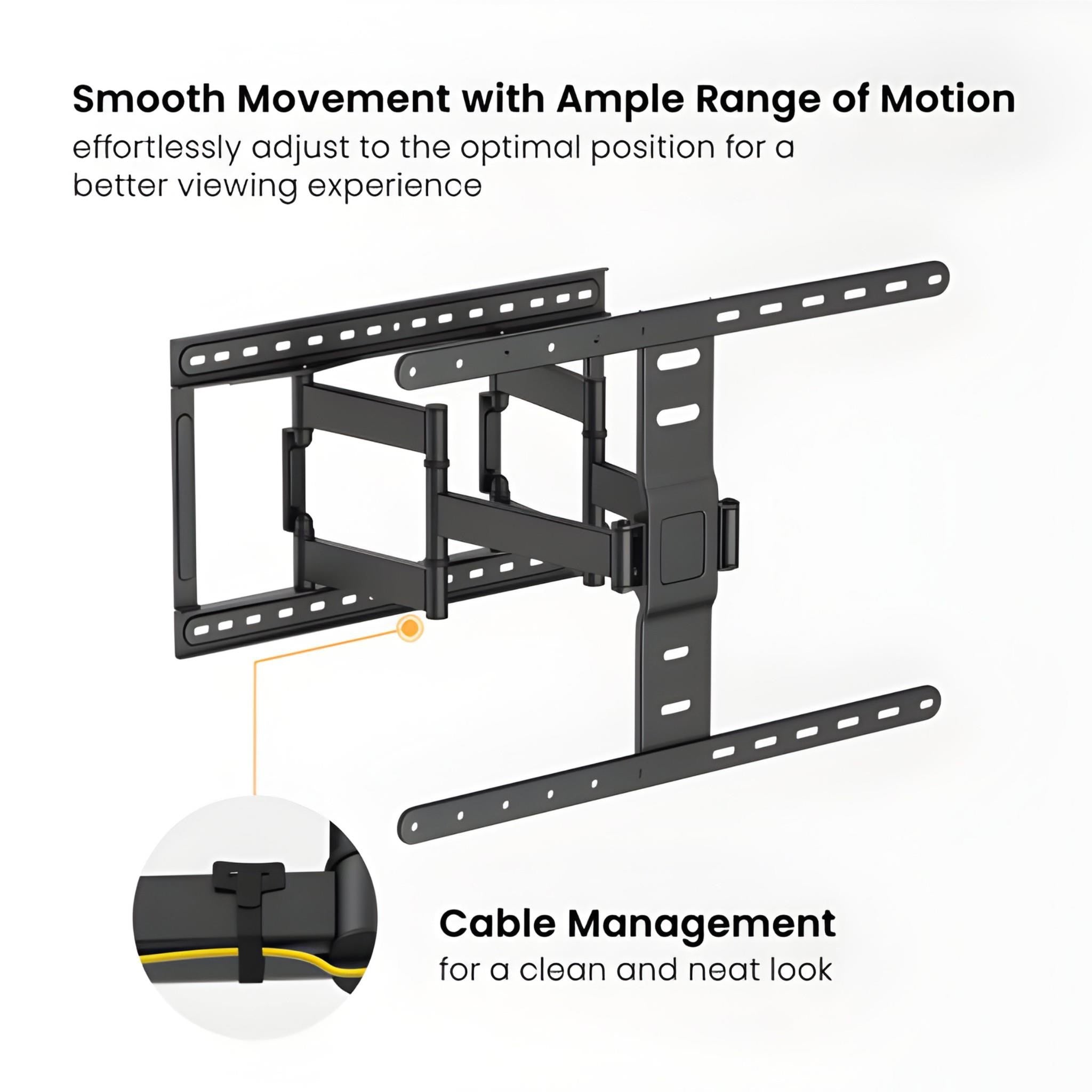 EzyMount EFM5600B Full-motion TV Wall Mount (43'-80')