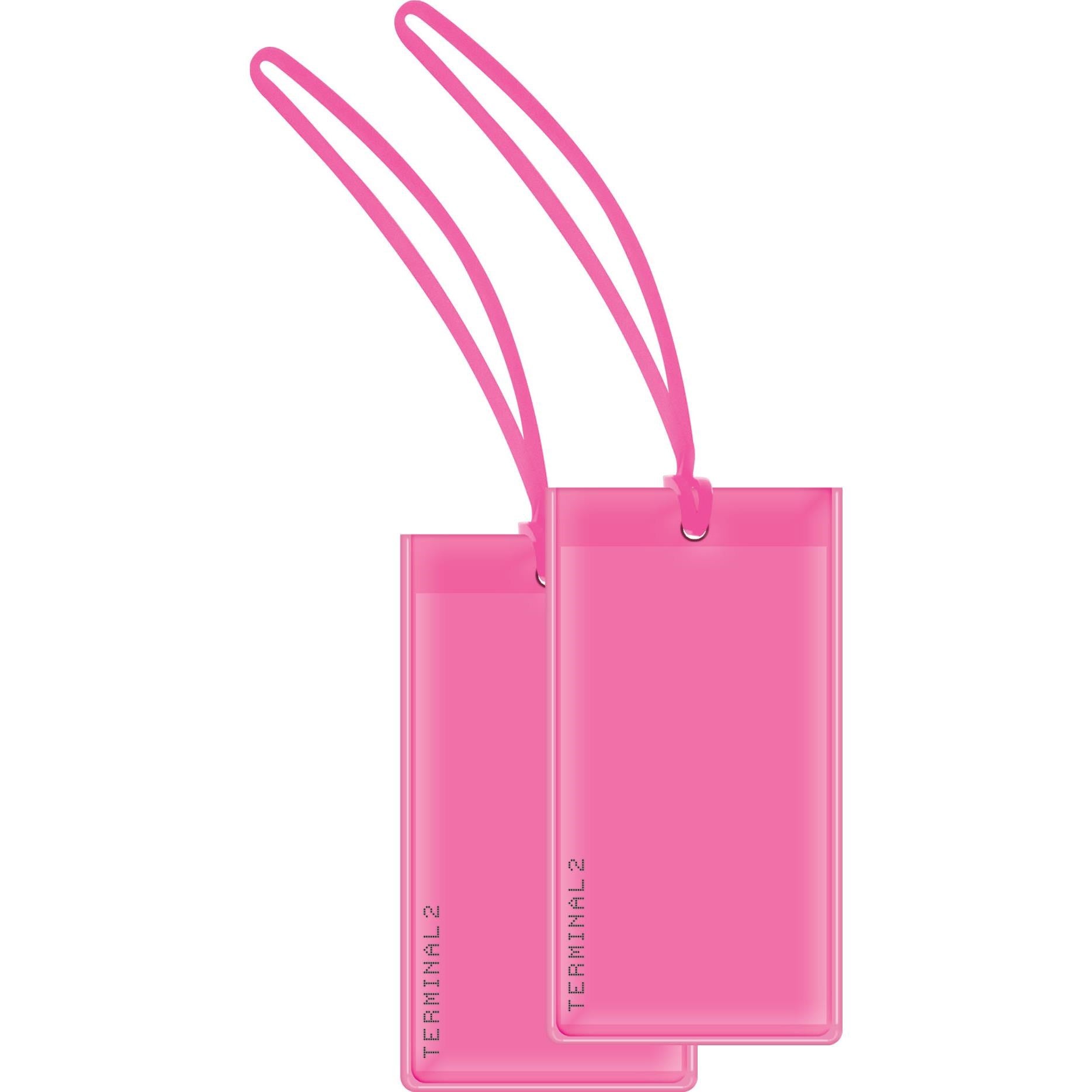 Terminal 2 Luggage Jelly Tags 2 Piece (Pink)
