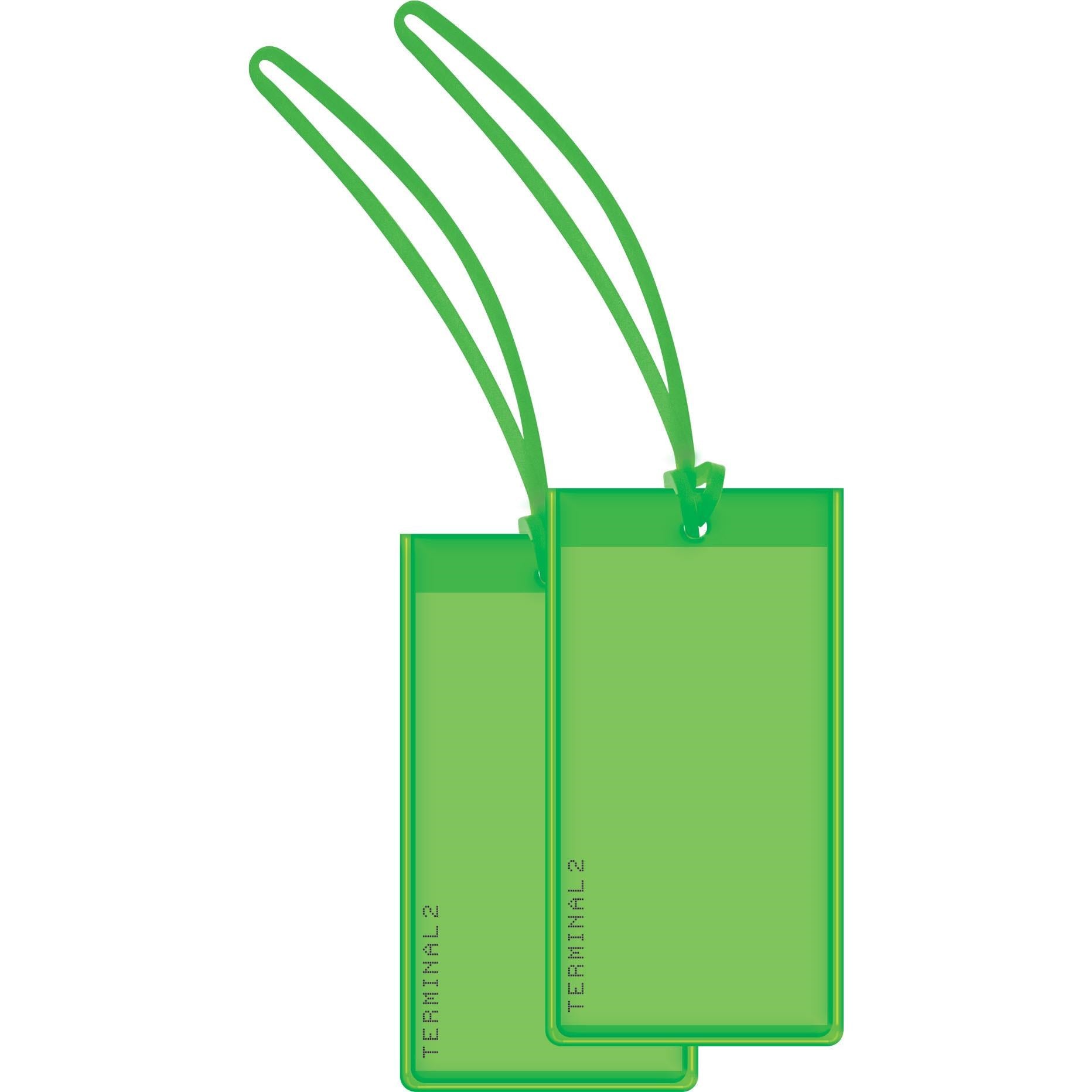 Terminal 2 Luggage Jelly Tags 2 Piece (Green)