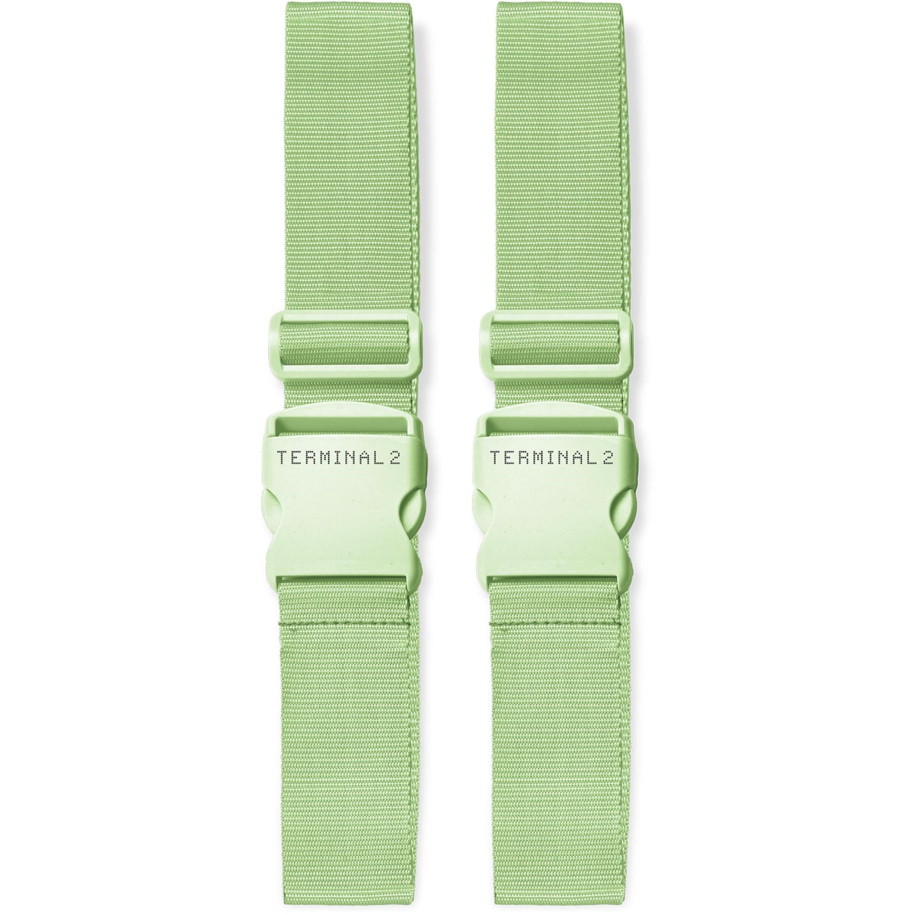 Terminal 2 Luggage Straps 2 Piece (Green)
