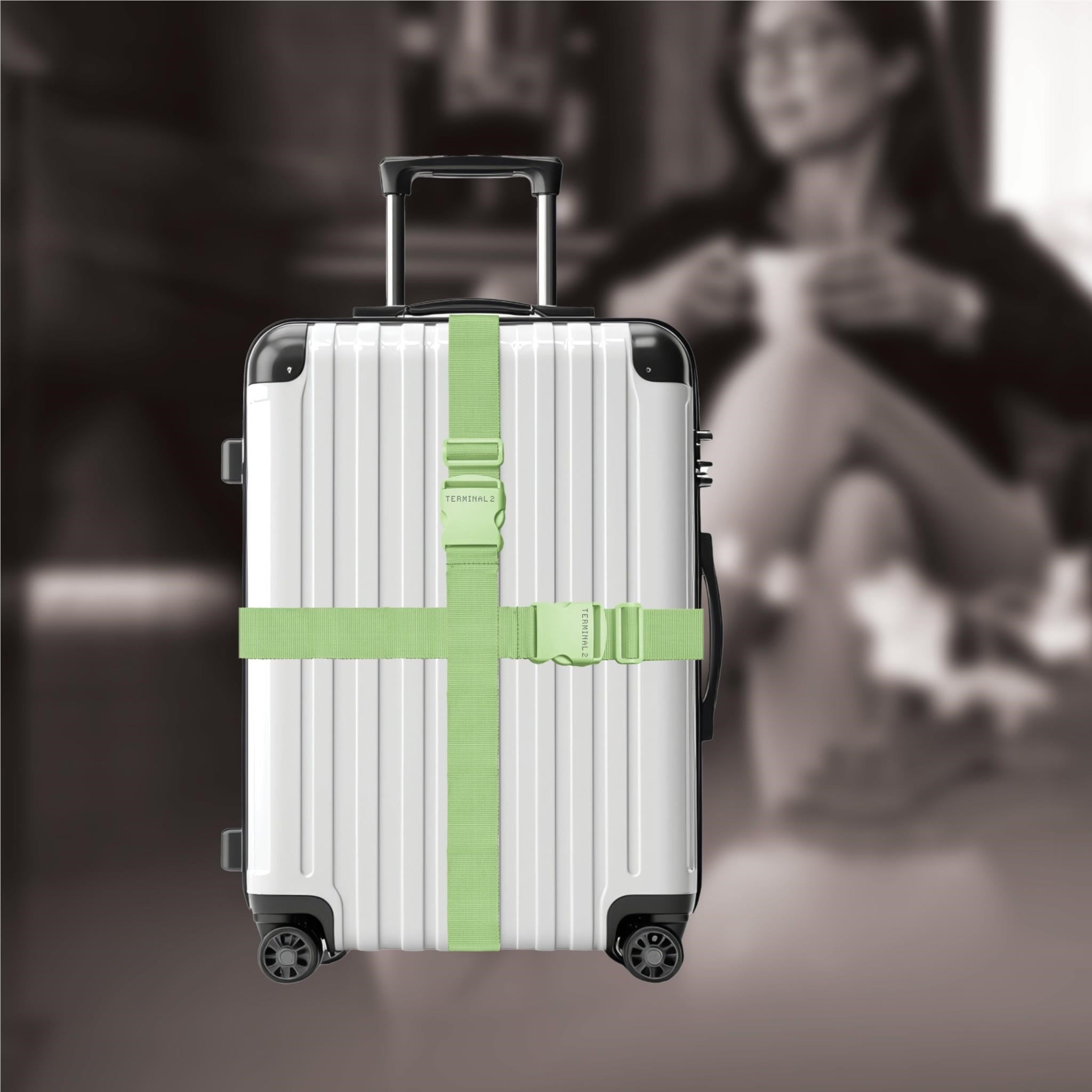 Terminal 2 Luggage Straps 2 Piece (Green)