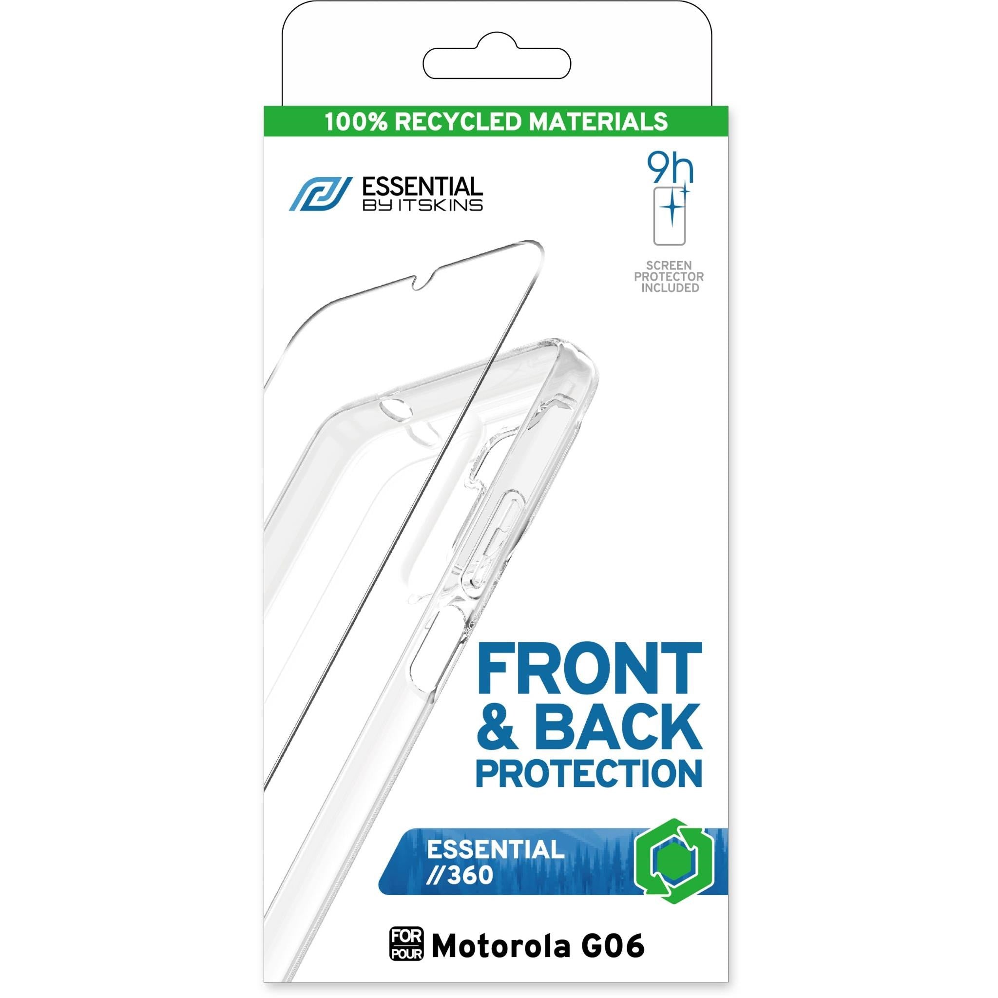 ITSKINS Essentials Bundle Case with Screen Protector for moto g06 (Clear)