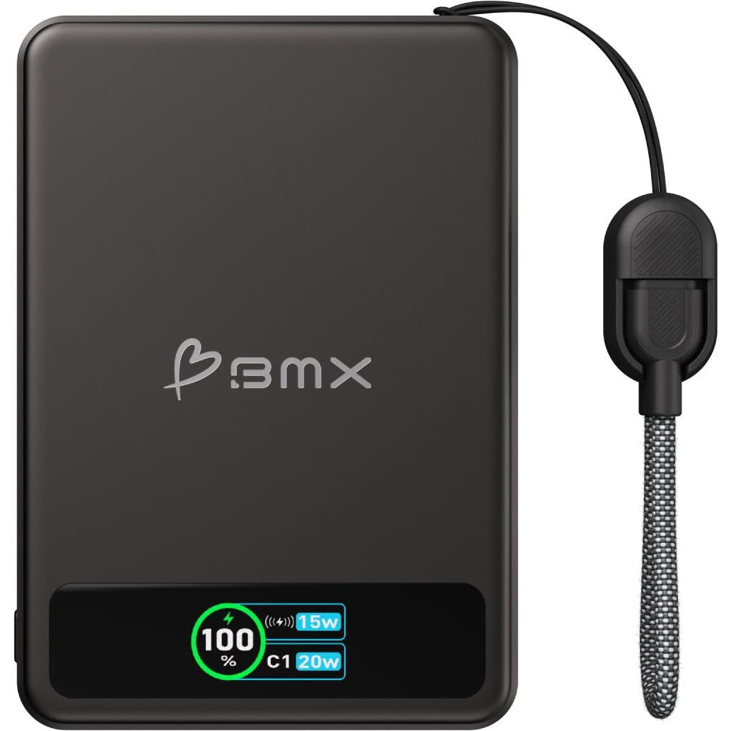 BMX SolidSafe 5K Semi-Solid-State Magnetic Power Bank (Black)