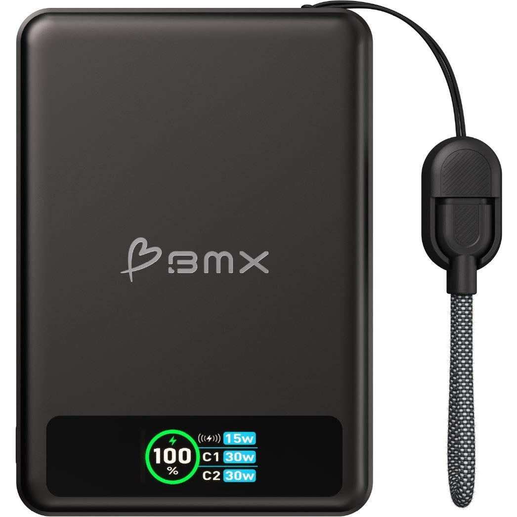 BMX SolidSafe 10K Semi-Solid-State Magnetic Power Bank (Black)