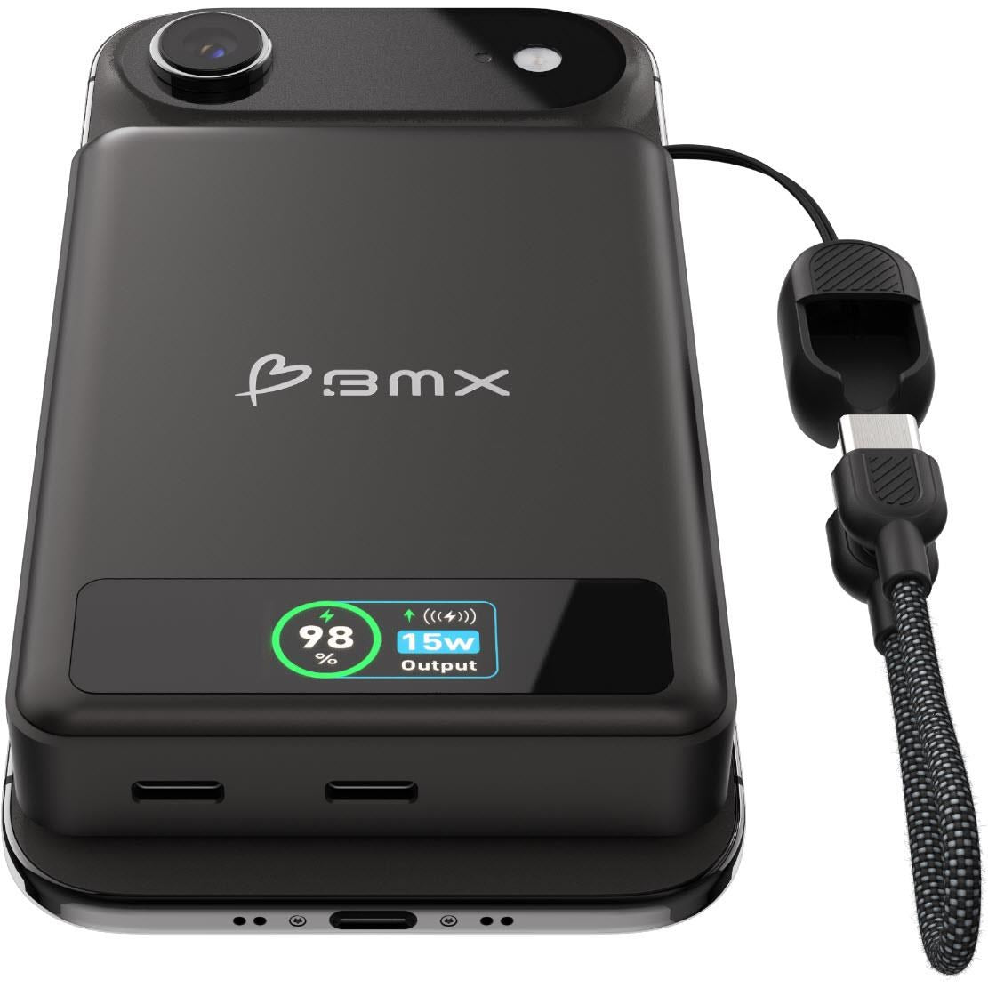 BMX SolidSafe 10K Semi-Solid-State Magnetic Power Bank (Black)