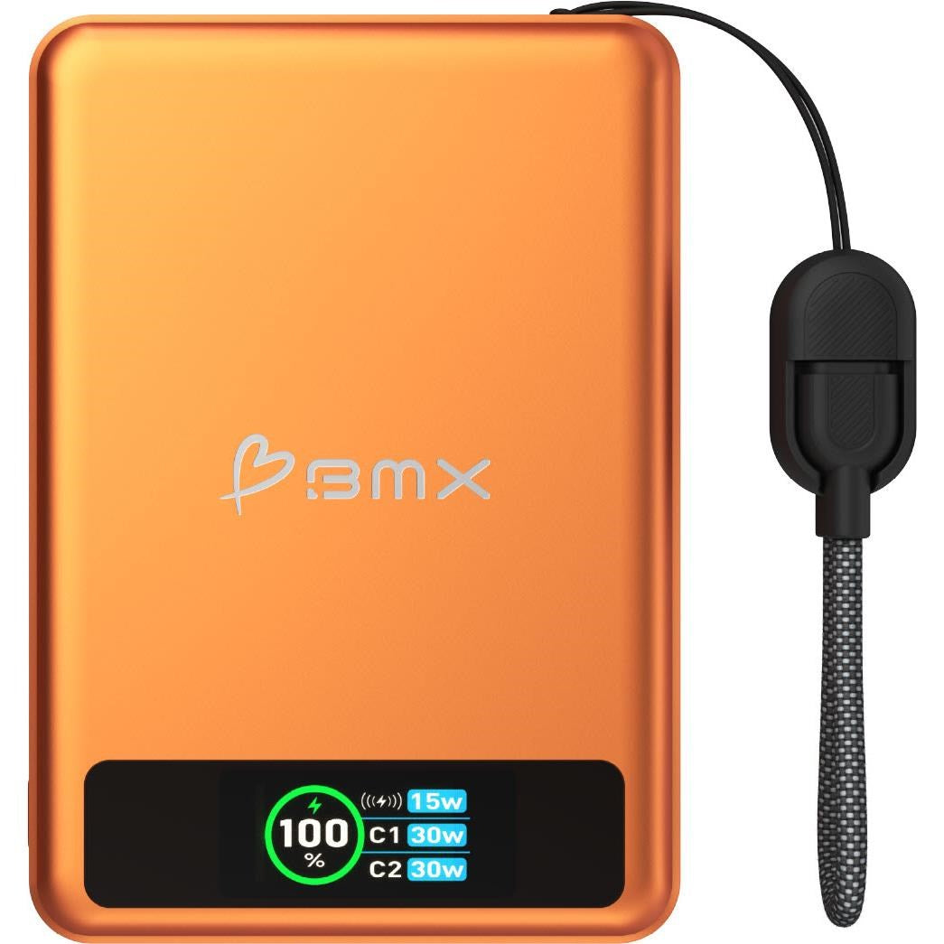 BMX SolidSafe 10K Semi-Solid-State Magnetic Power Bank (Orange)